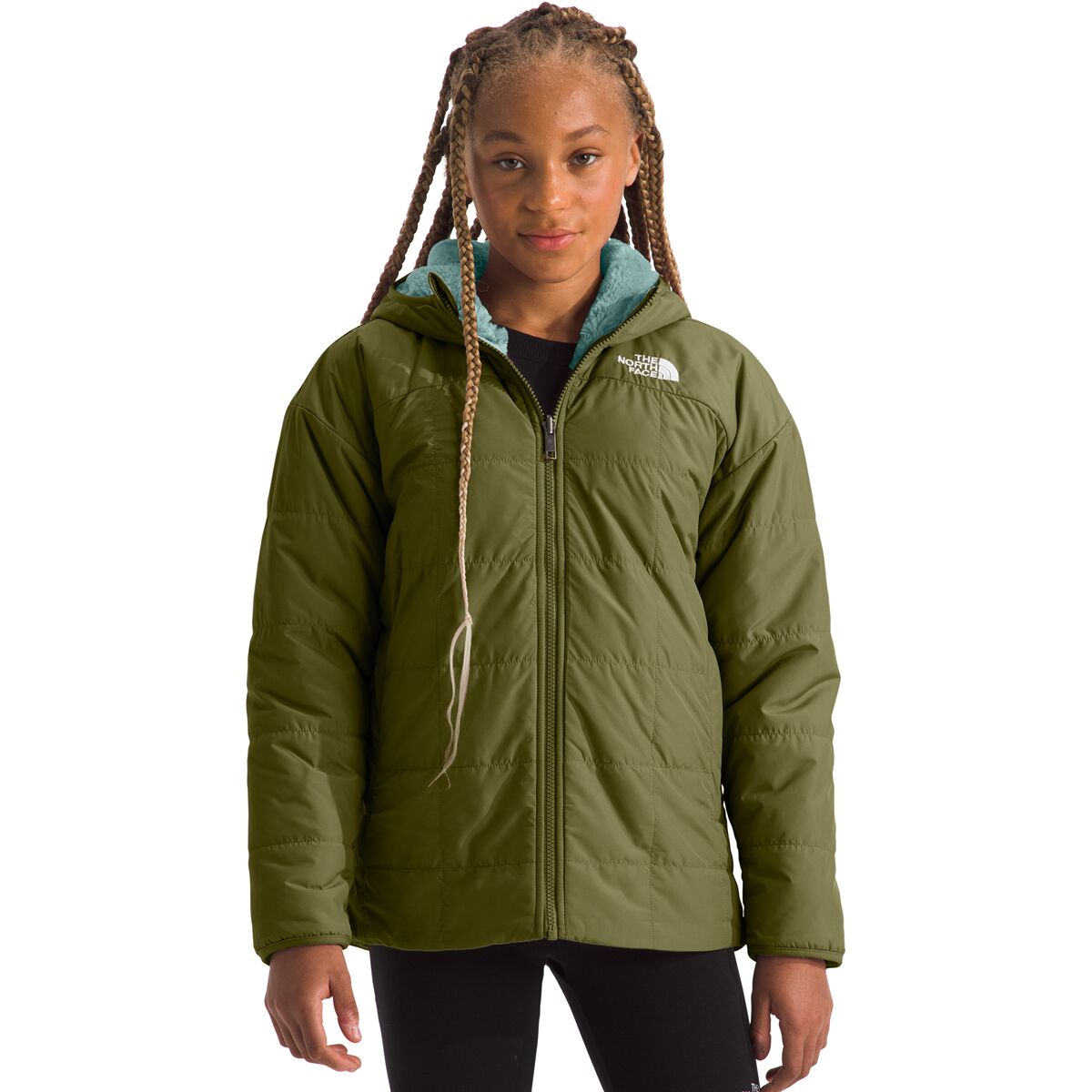 The North Face The North Face Reversible Shasta Short Parka - Girls' Forest Olive, M