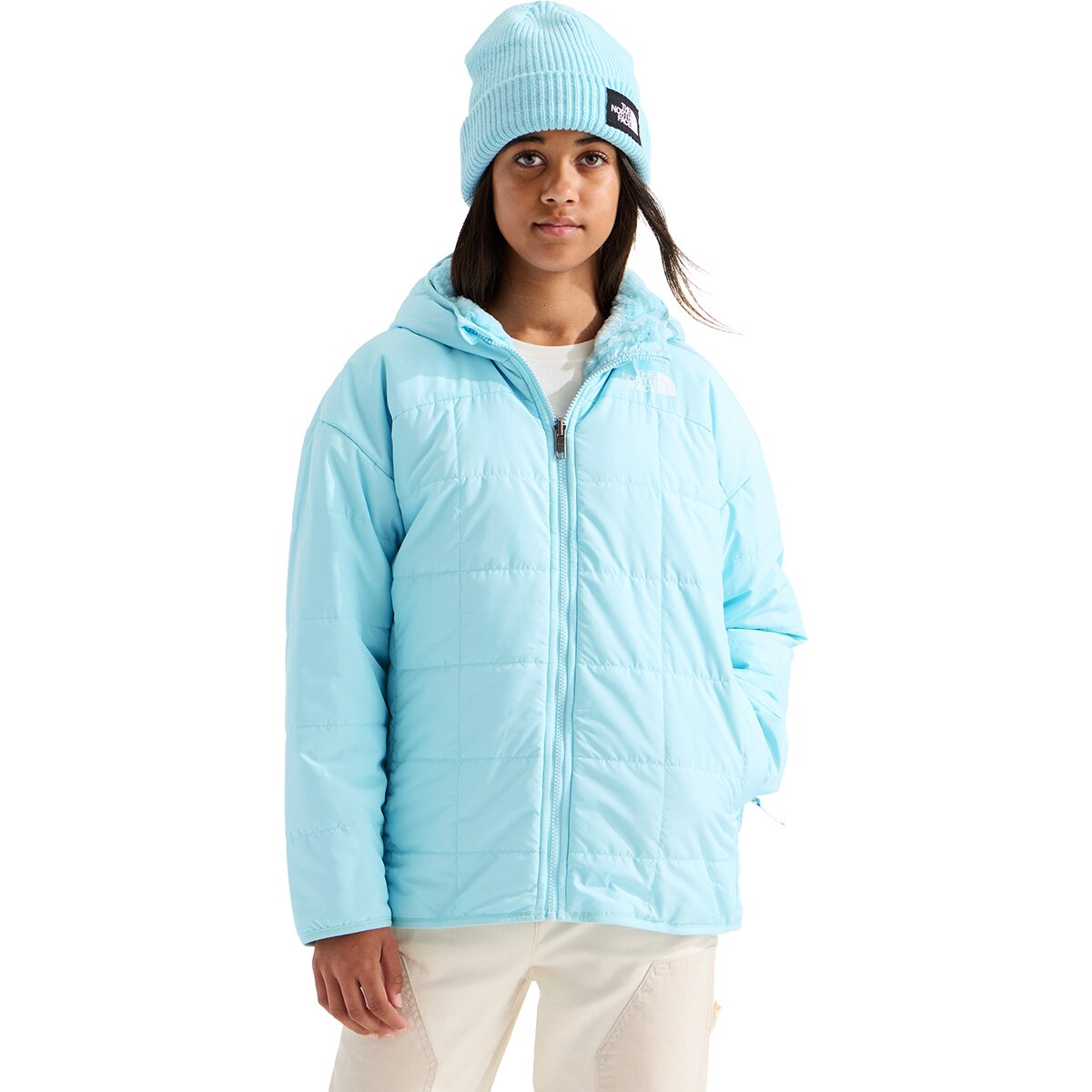 Image of The North Face Reversible Shasta Short Parka - Girls' Glacier, XL