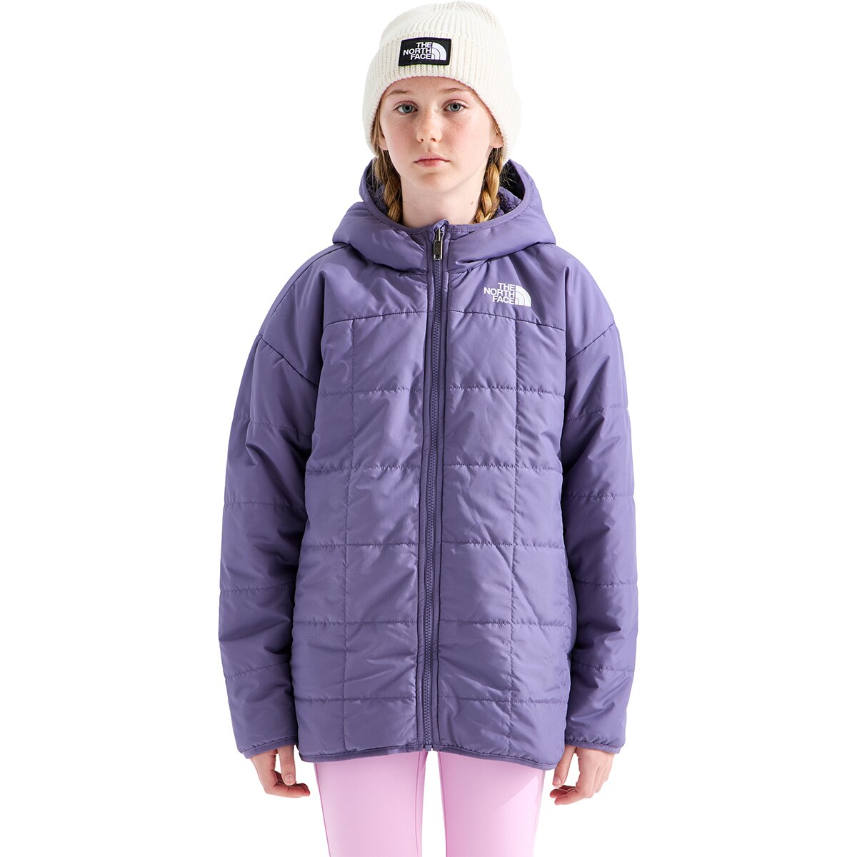 Image of The North Face Reversible Shasta Short Parka - Girls' Grounded Plum, M