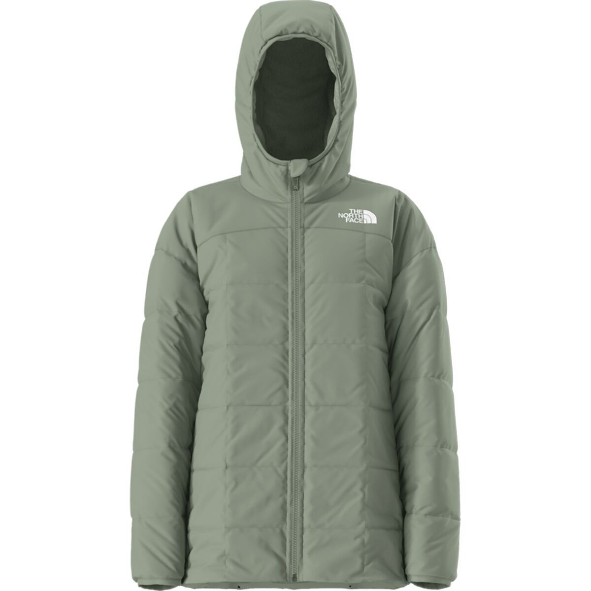 Image of The North Face Reversible Shasta Short Parka - Girls' Slate Moss, S