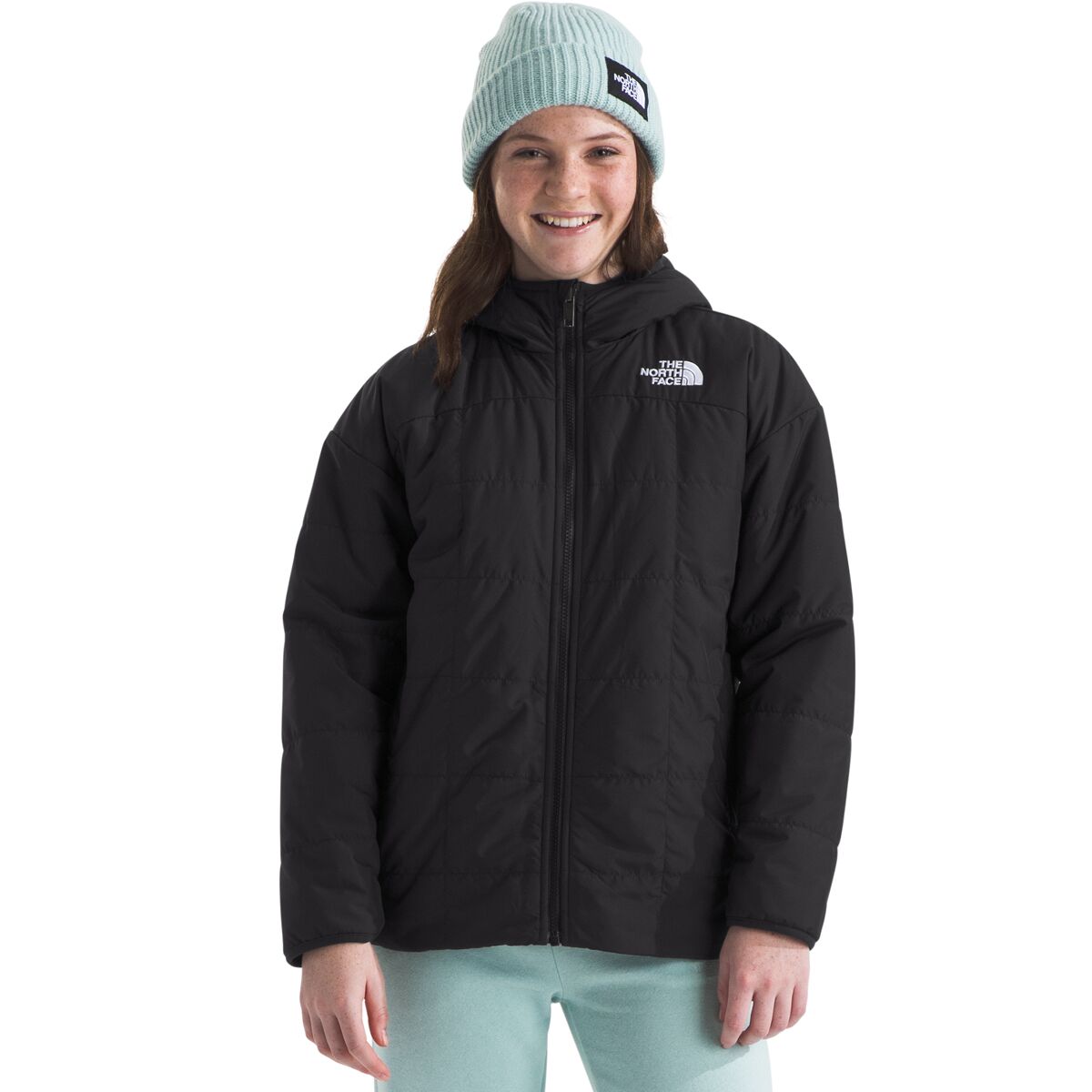 Image of The North Face Reversible Shasta Short Parka - Girls' TNF Black, L
