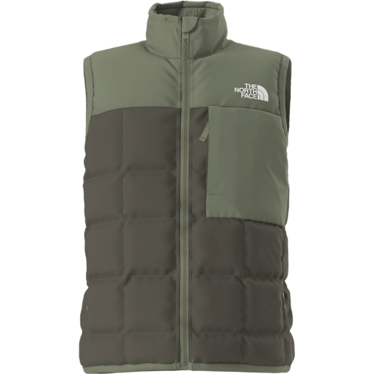 Image of The North Face Reversible Shasta Vest - Boys' New Taupe Green/Bark Mist, L