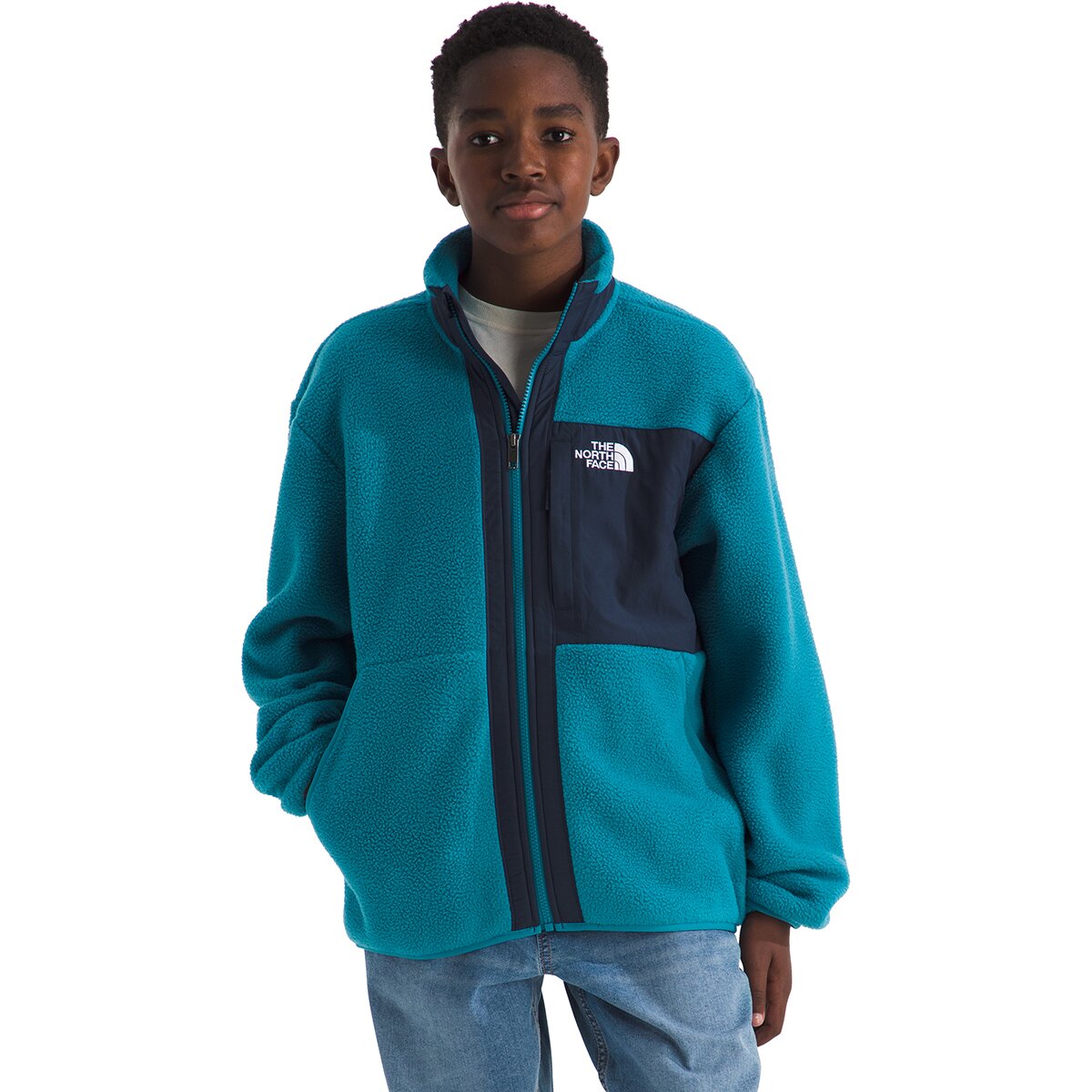 The North Face Yumiori Full-Zip Jacket - Boys' Dusk Blue/Summit Navy, L