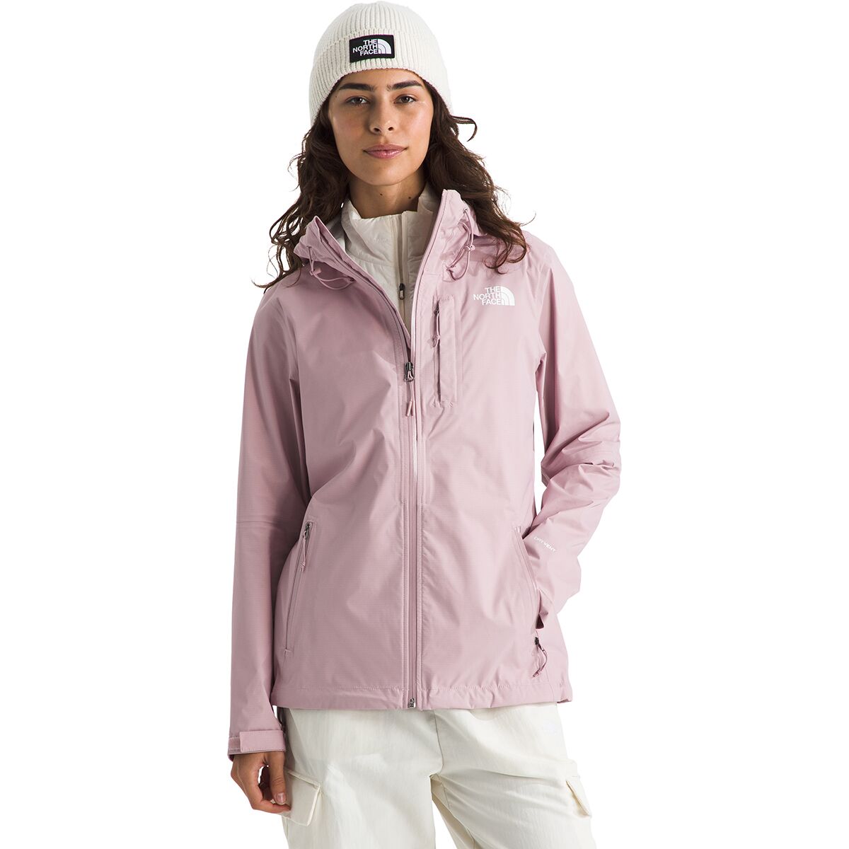 Image of The North Face Alta Vista Rain Jacket - Women's Metal Pink, XL