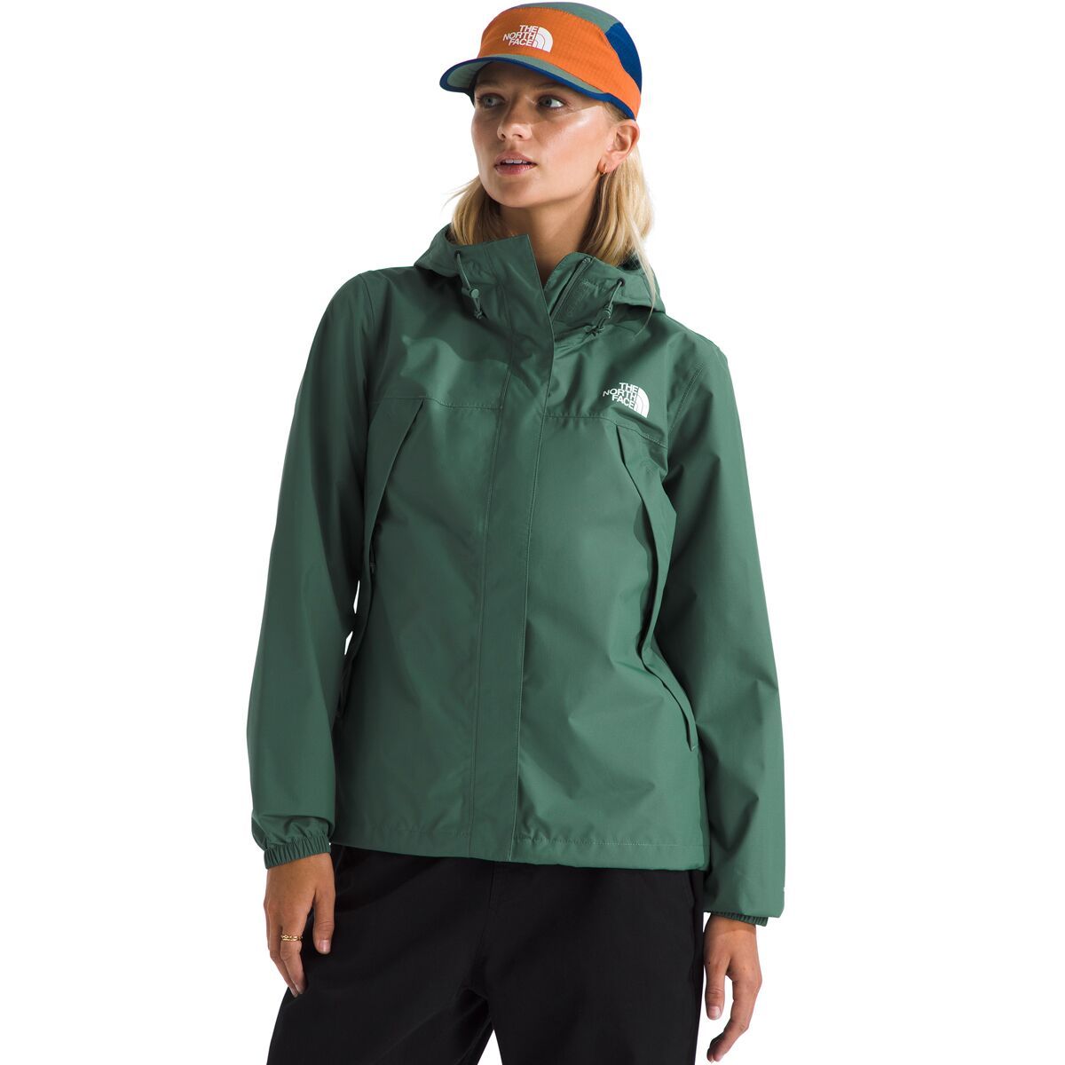 Image of The North Face Antora Rain Jacket - Women's Duck Green, XXL