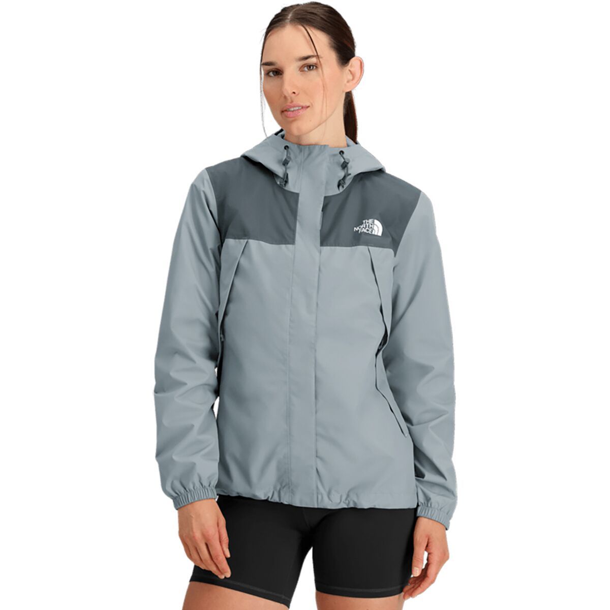 Image of The North Face Antora Rain Jacket - Women's Frost Grey/Granite Grey, S