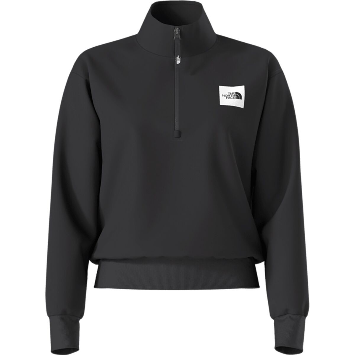 Image of The North Face Box Half Dome 1/4-Zip Sweatshirt - Women's TNF Black, XS