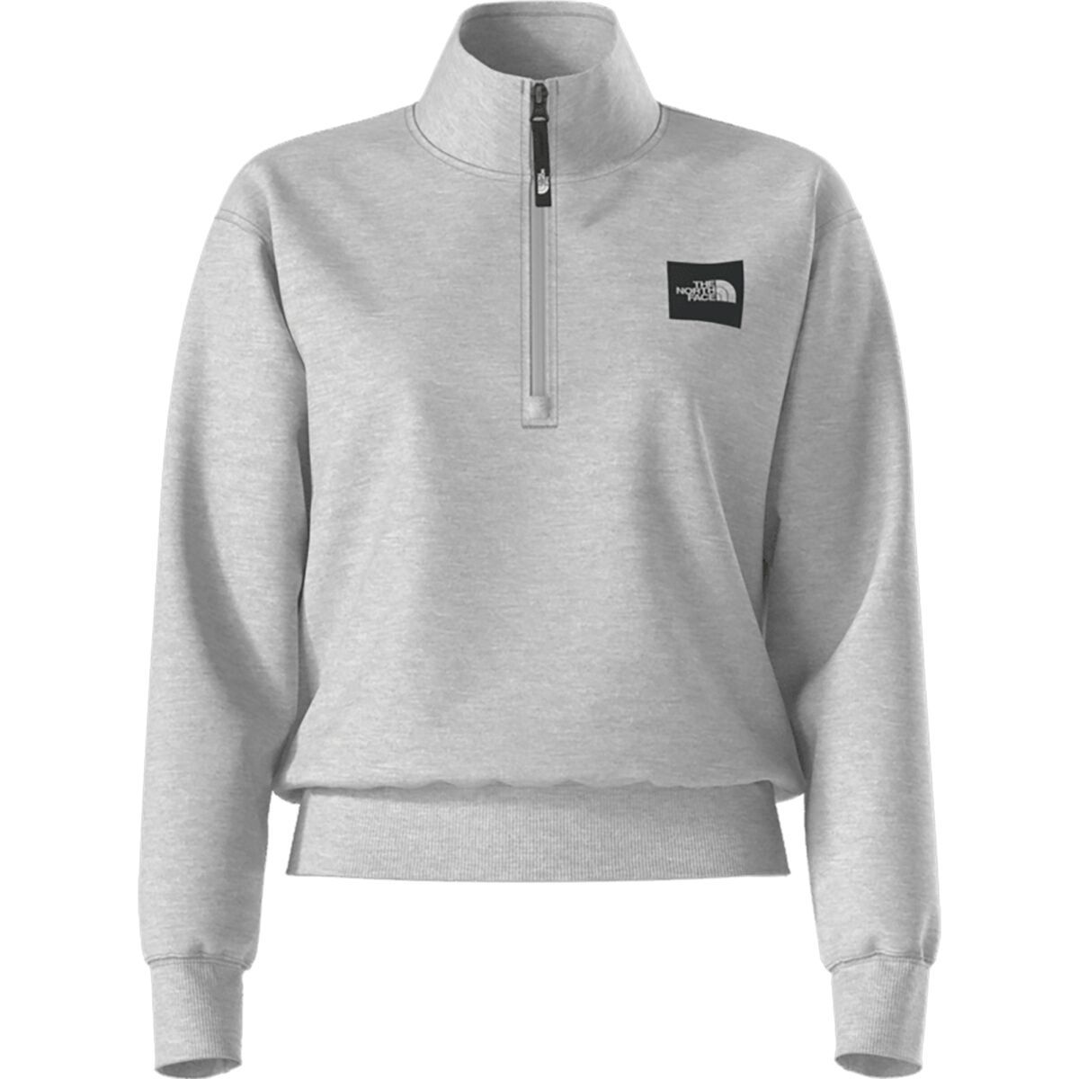 Image of The North Face Box Half Dome 1/4-Zip Sweatshirt - Women's TNF Light Grey Heather, M