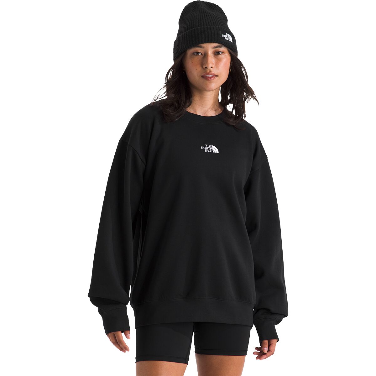 Image of The North Face Essential Oversize Crew Sweatshirt - Women's TNF Black, L