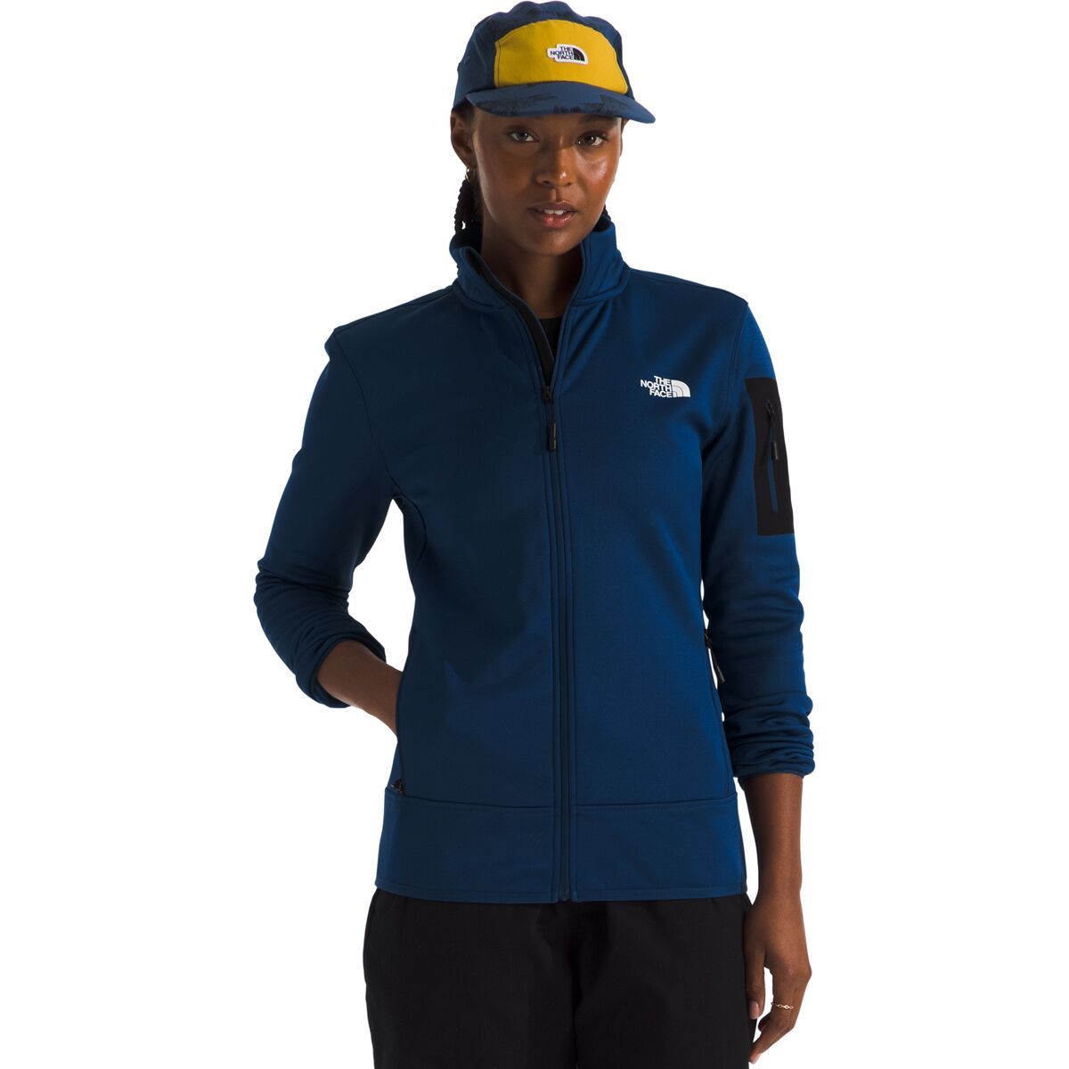 Image of The North Face Mistyescape Fleece Jacket - Women's Estate Blue/TNF Black, L