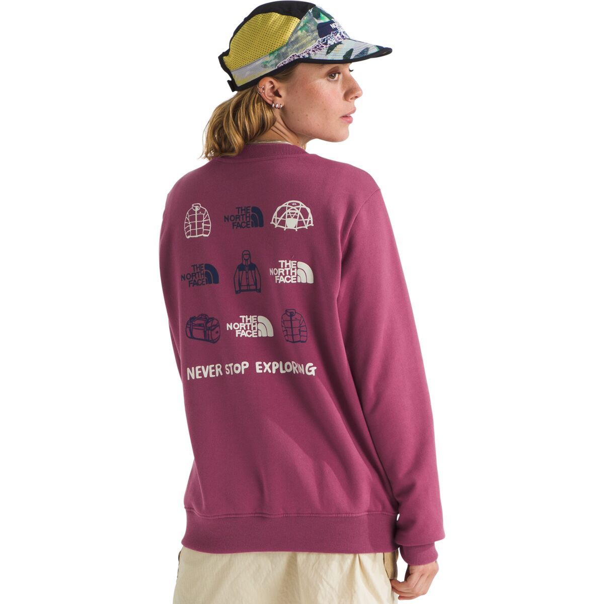 Image of The North Face Outdoor Graphic Crew Sweatshirt - Women's Cyber Berry, XS