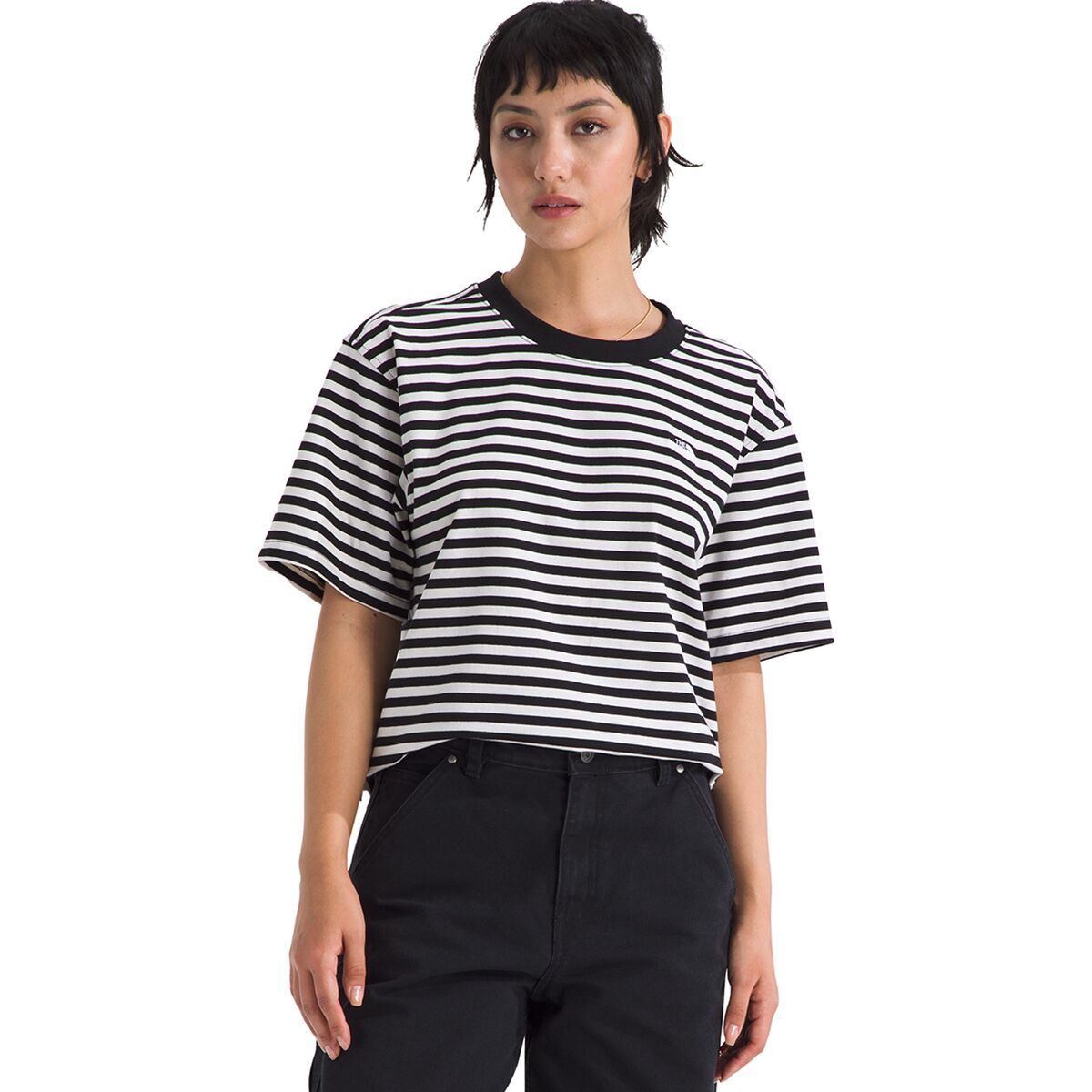 The North Face Short-Sleeve TNF T-Shirt - Women's TNF Black/White Dune, XS