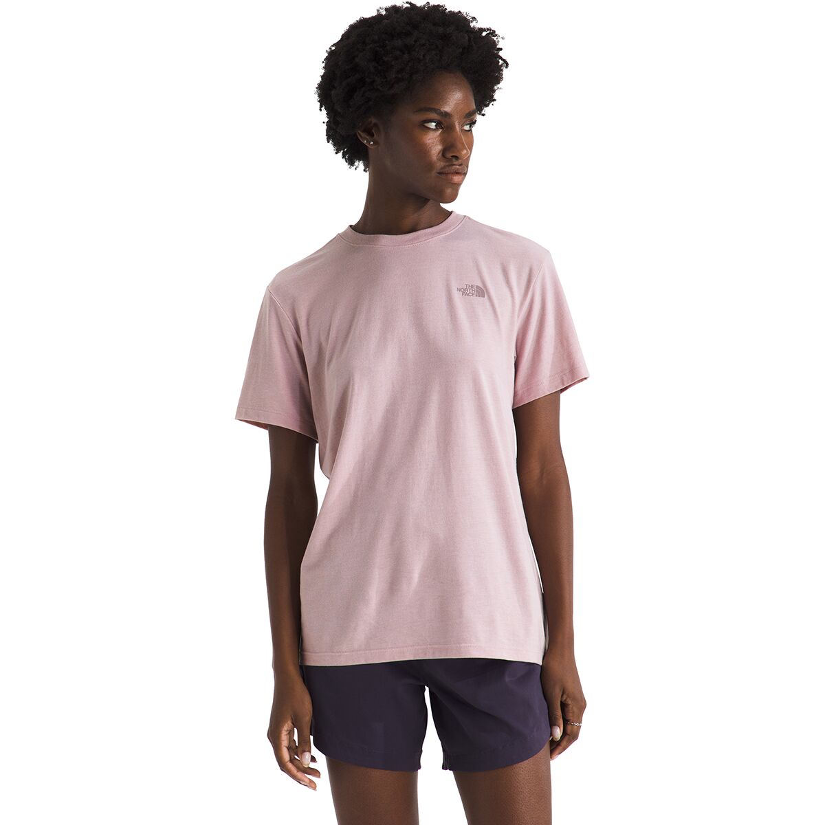 Image of The North Face Short-Sleeve Tri-Blend T-Shirt - Women's Metal Pink White Heather, XS