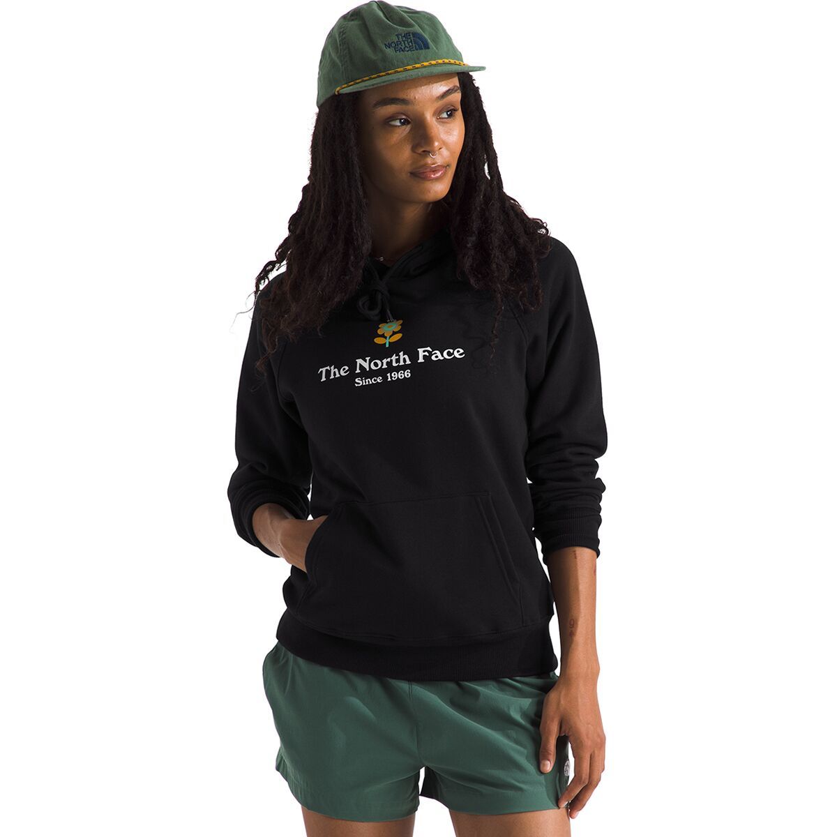 Image of The North Face Strange Colorful World Flower Graphic Hoodie - Women's TNF Black, XXL