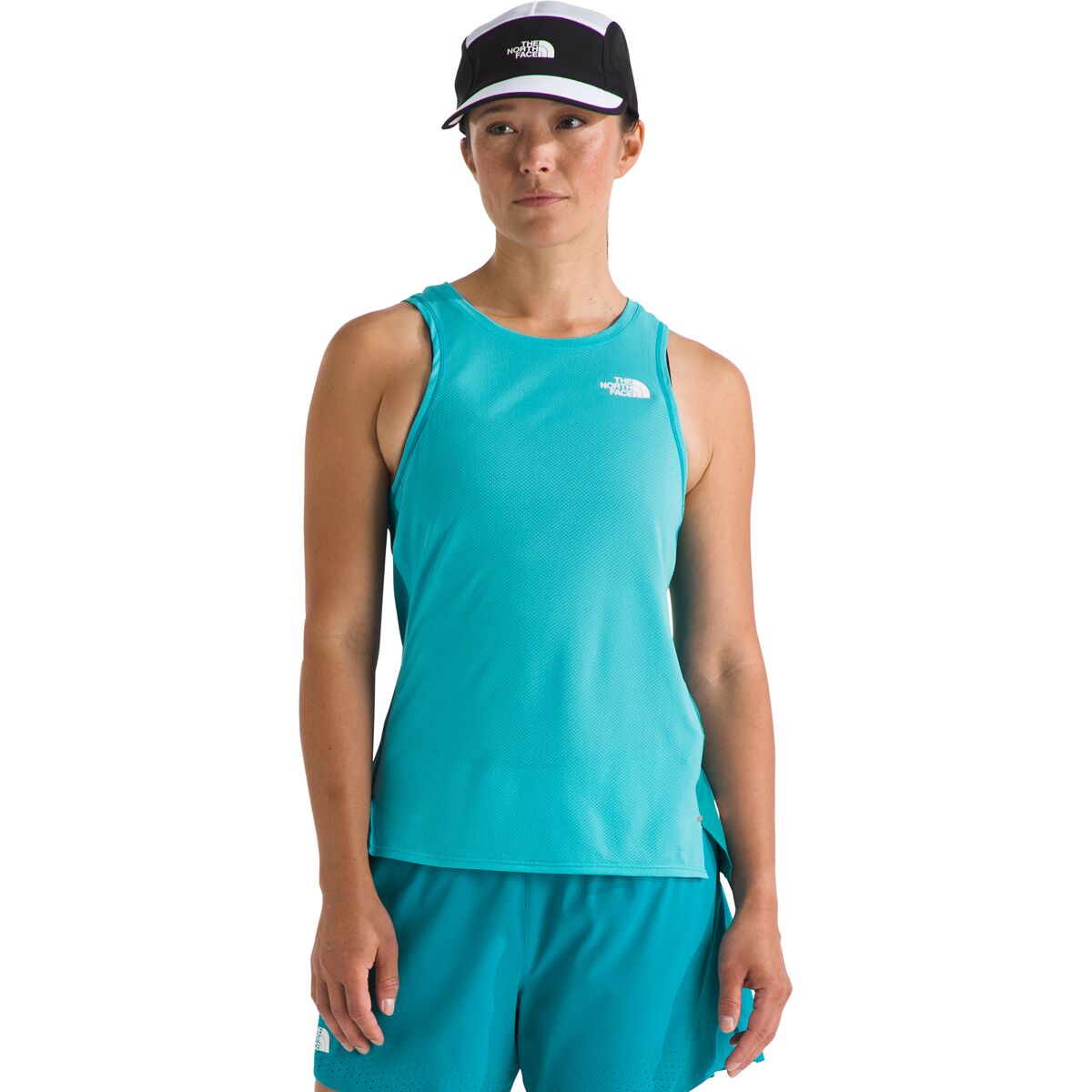 Image of The North Face Summit High Trail Tank Top - Women's Galactic Blue/Deep Teal, XS
