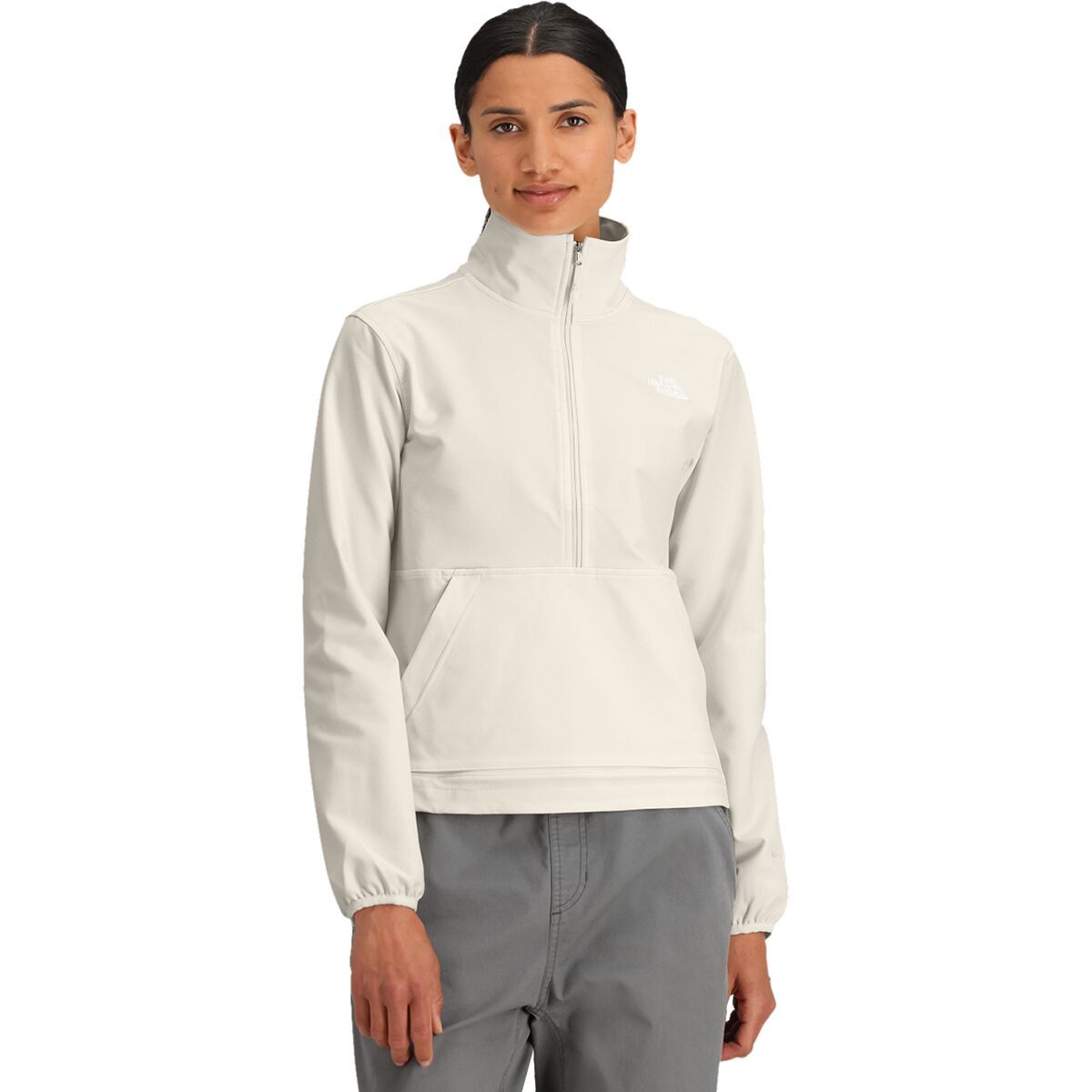 Image of The North Face Willow Stretch 1/2-Zip Jacket - Women's White Dune/NPF, L