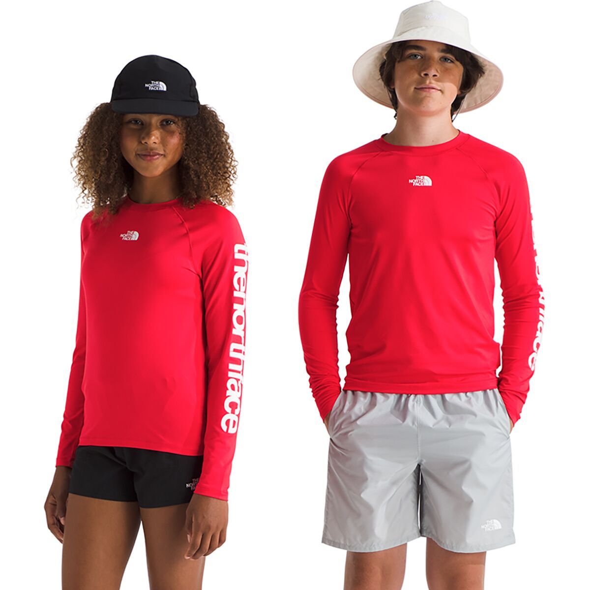 Image of The North Face Amphibious Long-Sleeve T-Shirt - Kids' Hibiscus, M