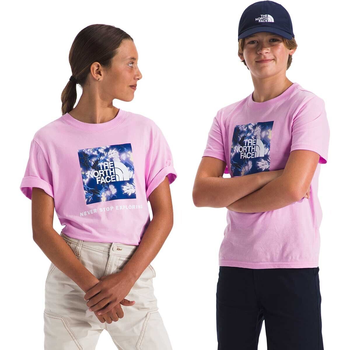 The North Face Box NSE Short-Sleeve T-Shirt - Kids' Cyber Pink, XS