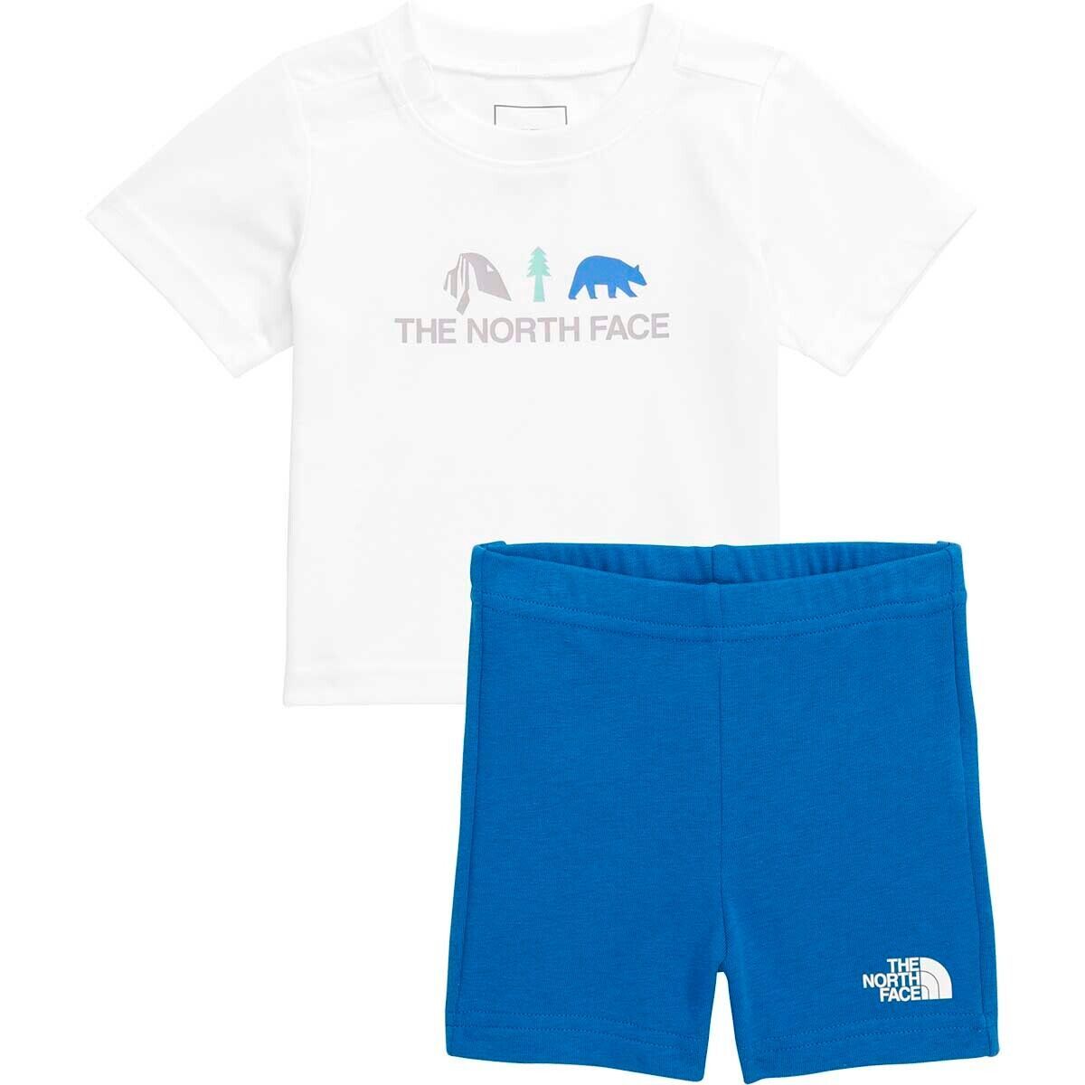 Image of The North Face Graphic Cotton Summer Set - Infants' TNF White/Hero Blue, 12M