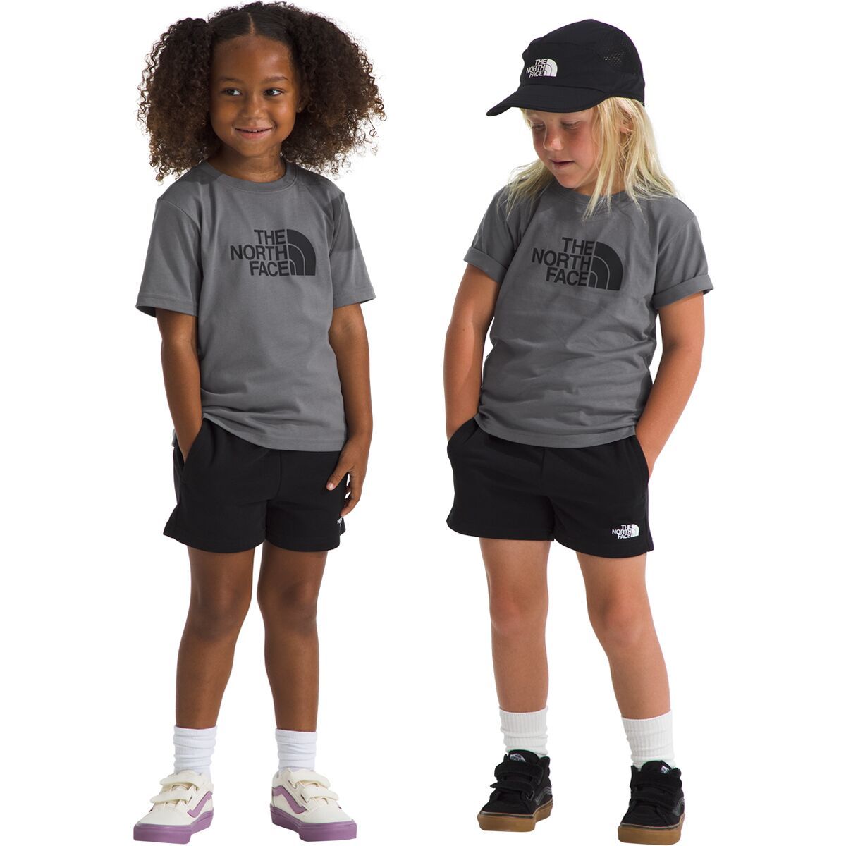 Image of The North Face Graphic Cotton Summer Set - Toddlers' Smoked Pearl/TNF Black, 6T