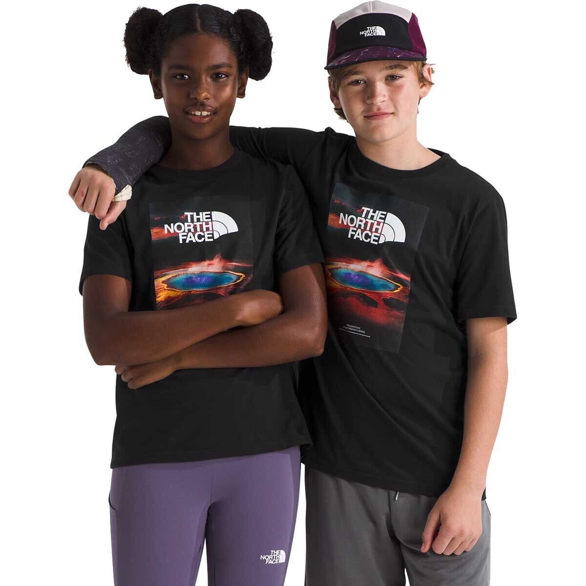 Image of The North Face Landscapes Short-Sleeve Graphic T-Shirt - Kids' TNF Black, L