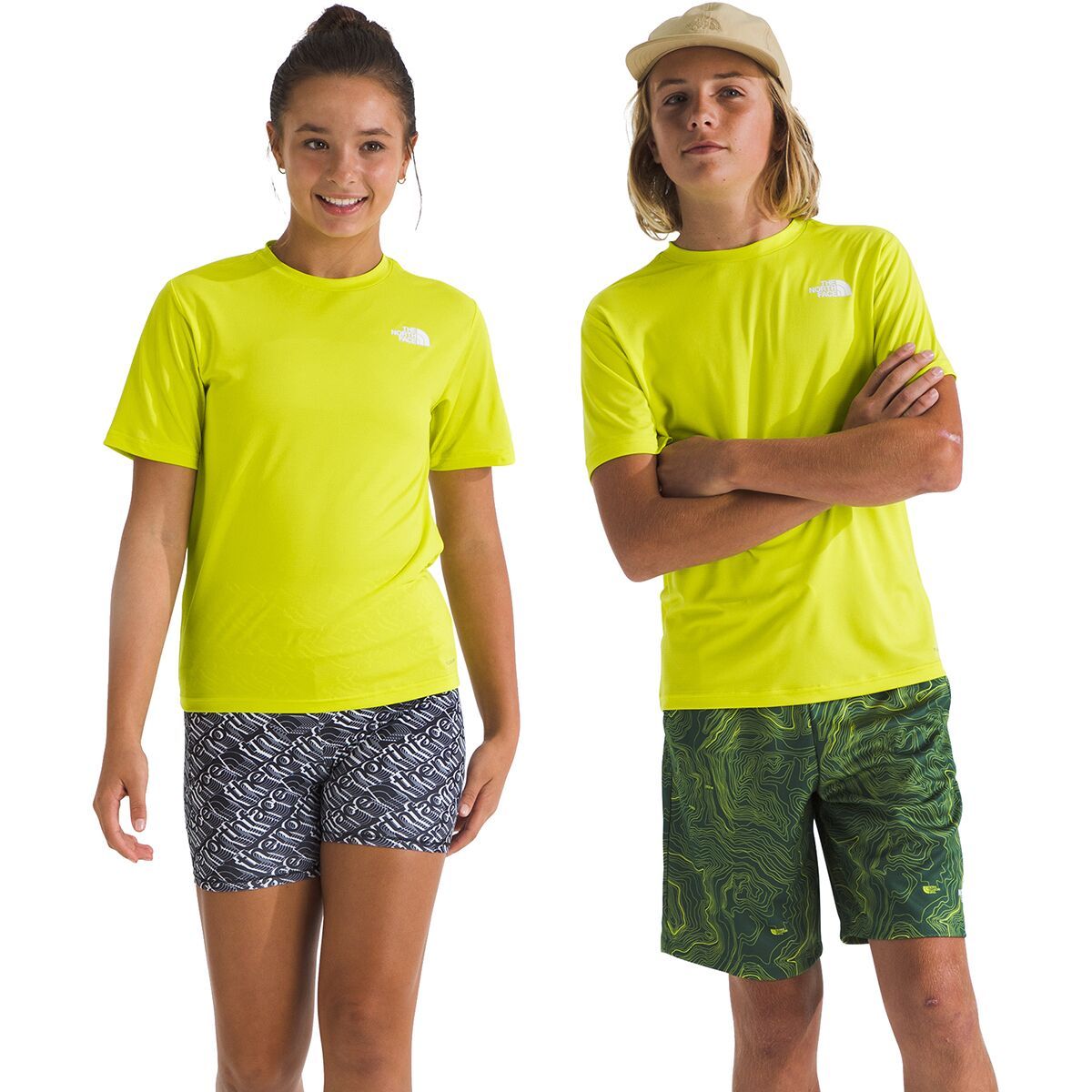 Image of The North Face New 24/7 Short-Sleeve T-Shirt - Kids' Sulphur Spring Green, XS