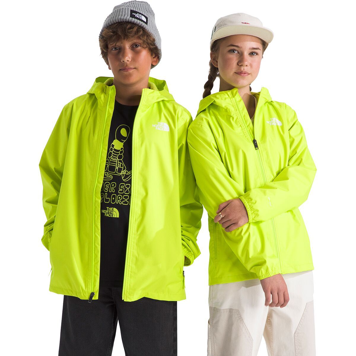 Image of The North Face Zipline Rain Jacket - Kids' Fizz Lime, L