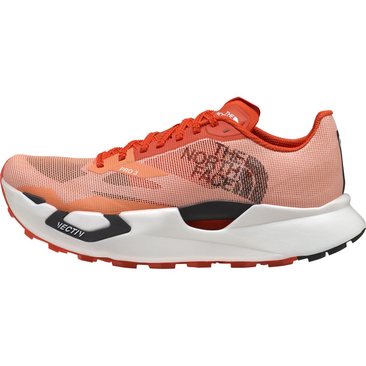 Image of The North Face Summit Vectiv Pro 3 Trail Running Shoe Citrus Rust/Lava Red, Mens 5.0/Womens 6.5
