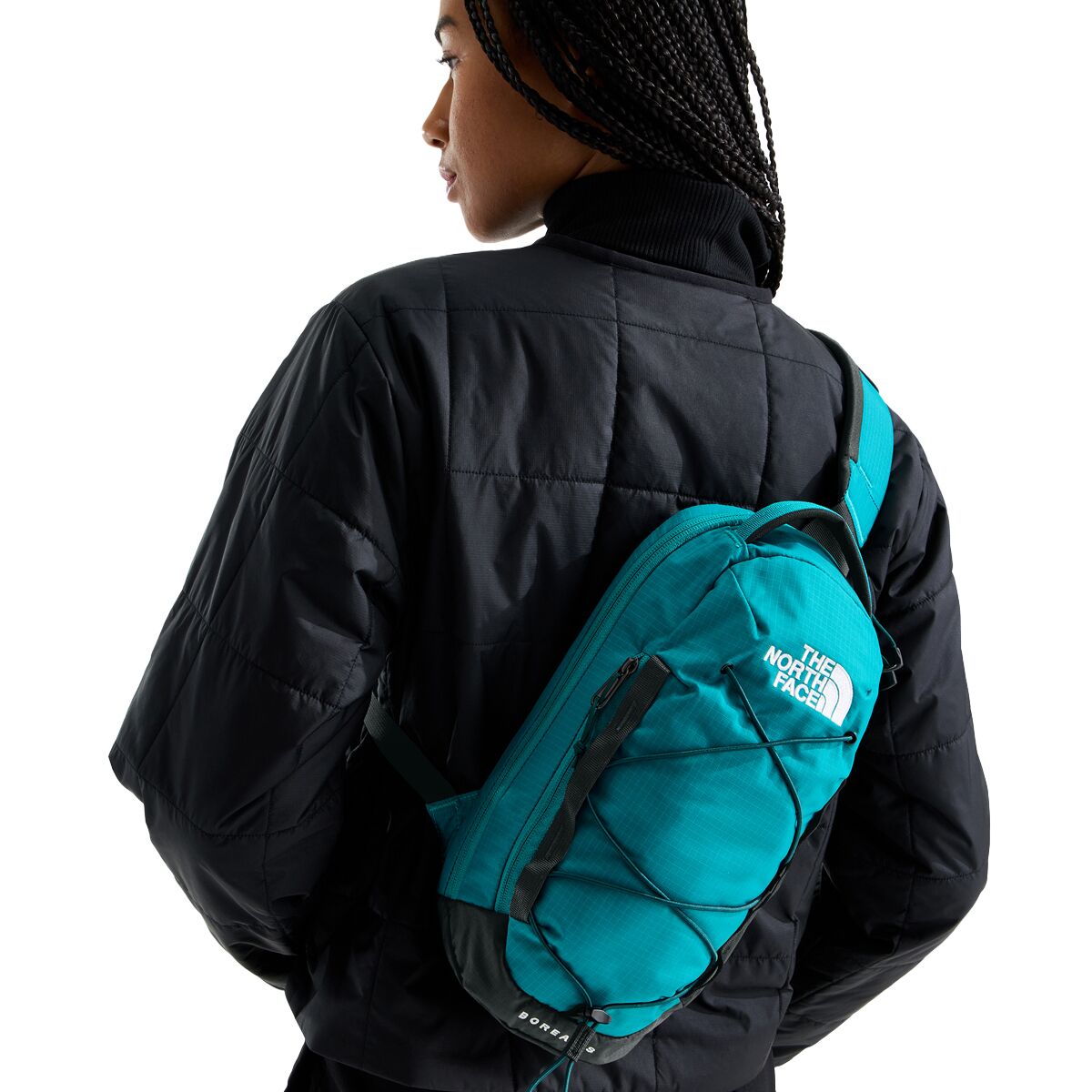 Image of The North Face Borealis Sling Bag Restorative Teal/TNF Black/Pacific Teal, One Size