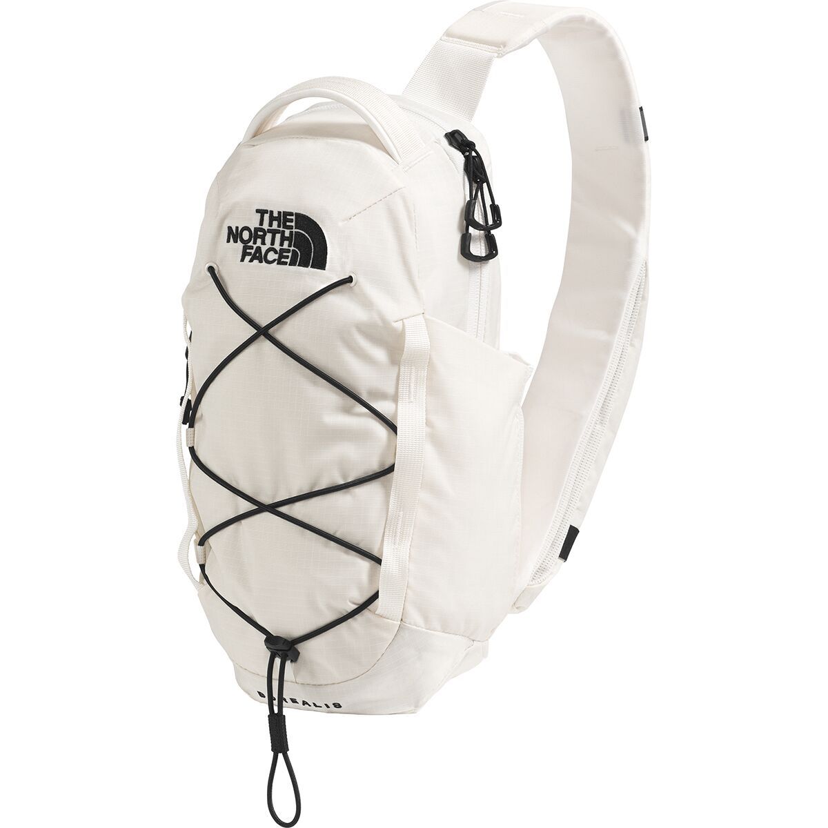 Image of The North Face Borealis Sling Bag White Dune/TNF Black, One Size