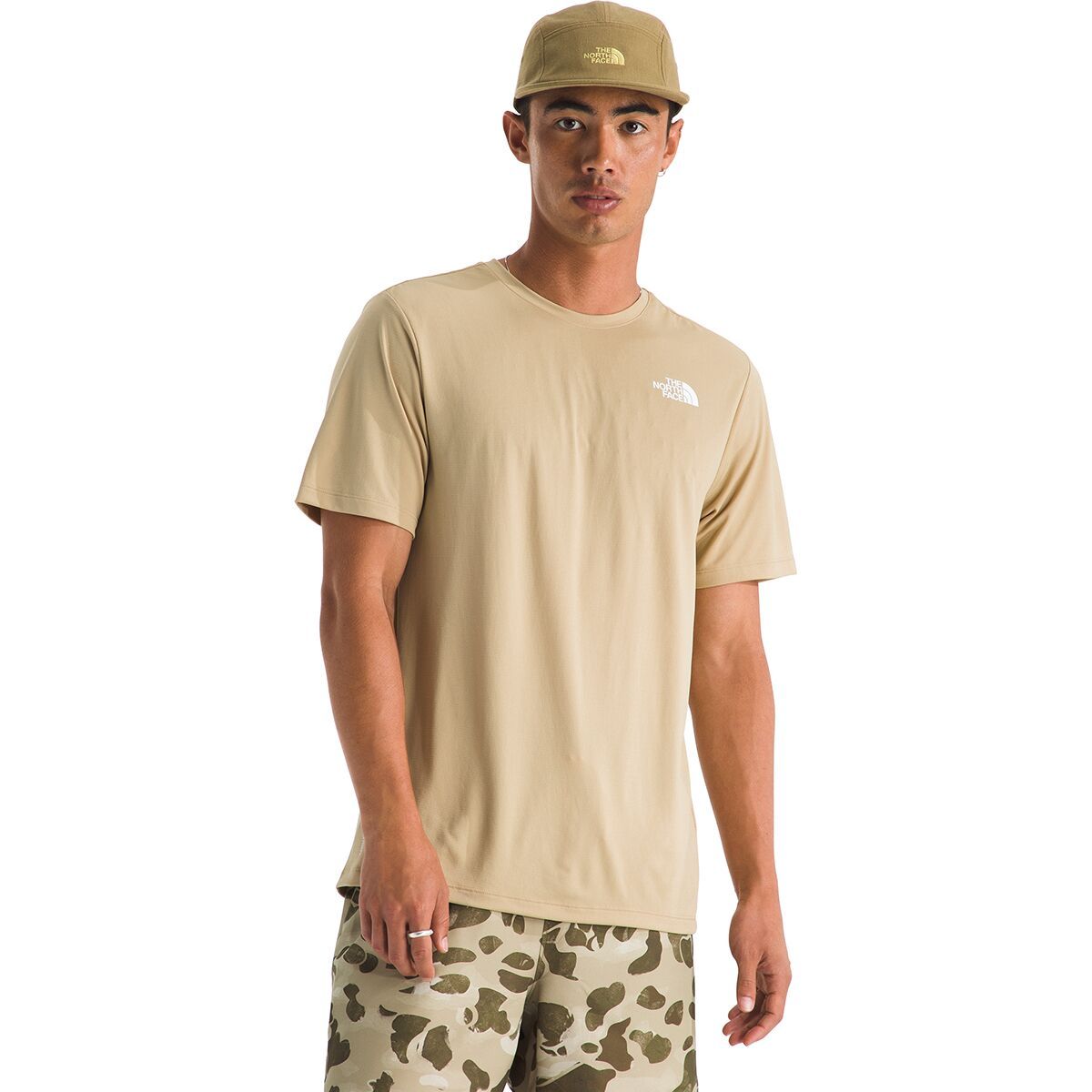 Image of The North Face 24/7 Short-Sleeve T-Shirt - Men's Khaki Stone, XXL