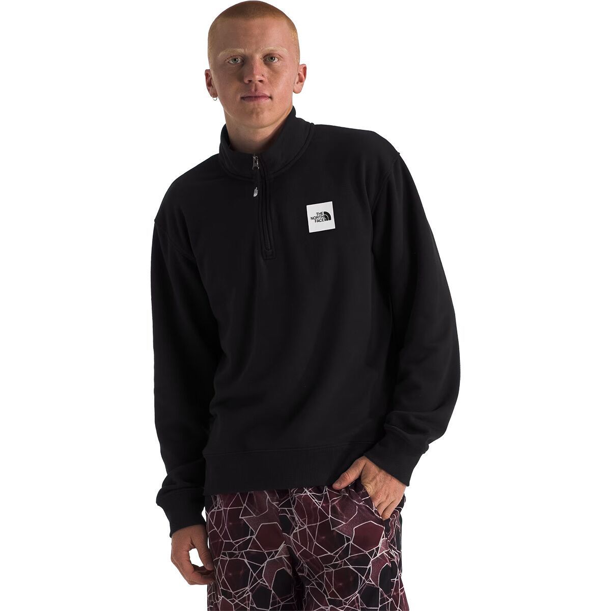 Image of The North Face Box Half Dome 1/4-Zip Jacket - Men's TNF Black, S