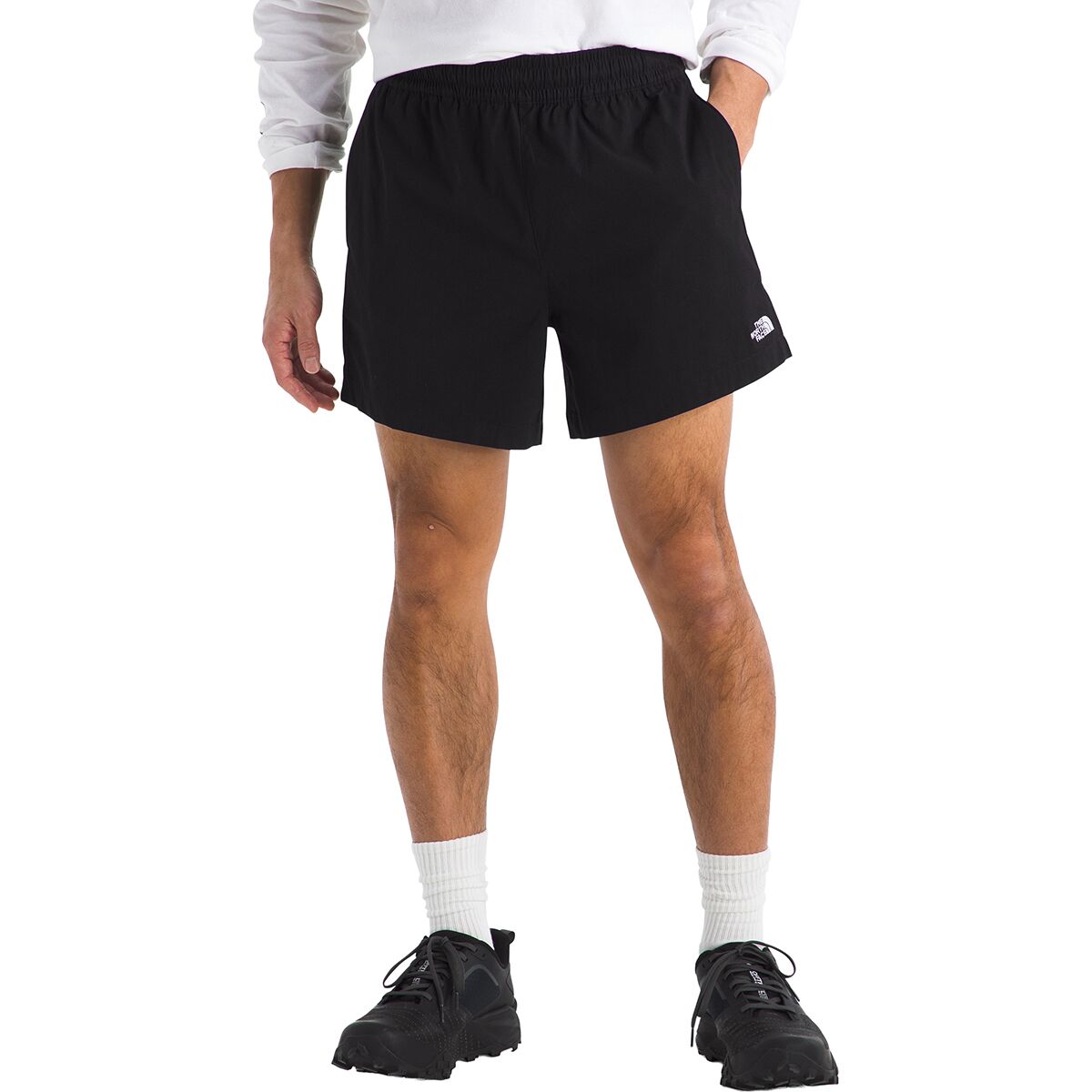 Image of The North Face Class V Pathfinder Pull-On 5in Short - Men's TNF Black, L/Short