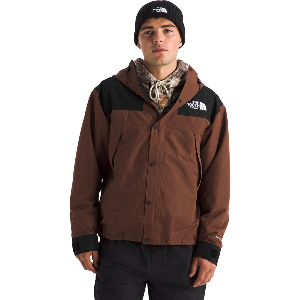 Image of The North Face DryVent Mono Mountain Jacket - Men's Ember Soil/TNF Black, M