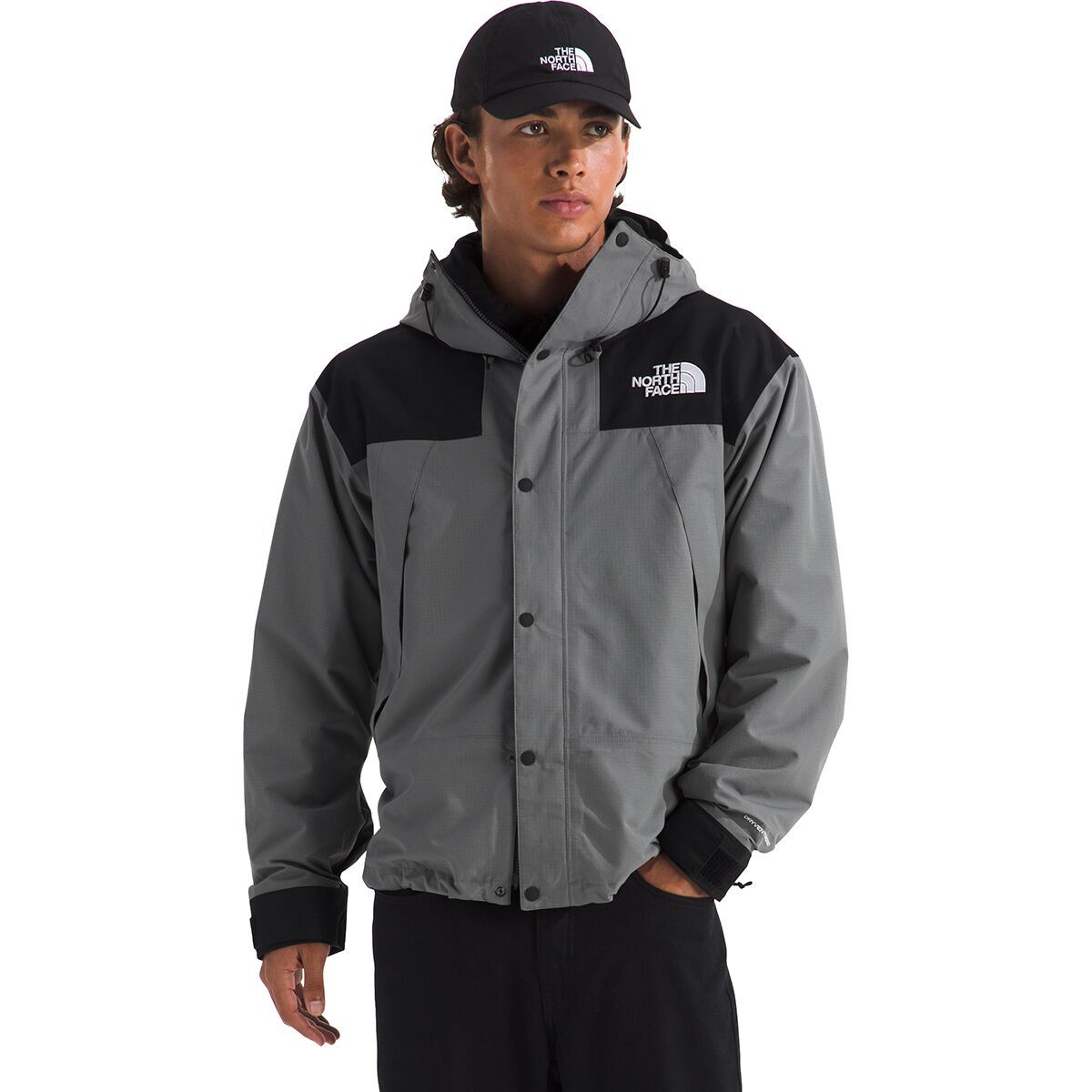 Image of The North Face DryVent Mono Mountain Jacket - Men's Smoked Pearl/TNF Black, S