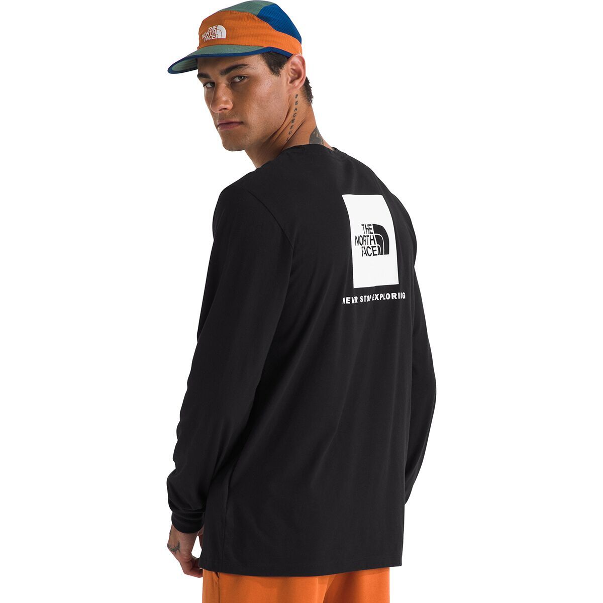 Image of The North Face Evolution Box NSE Long-Sleeve T-Shirt - Men's TNF Black/TNF White, S