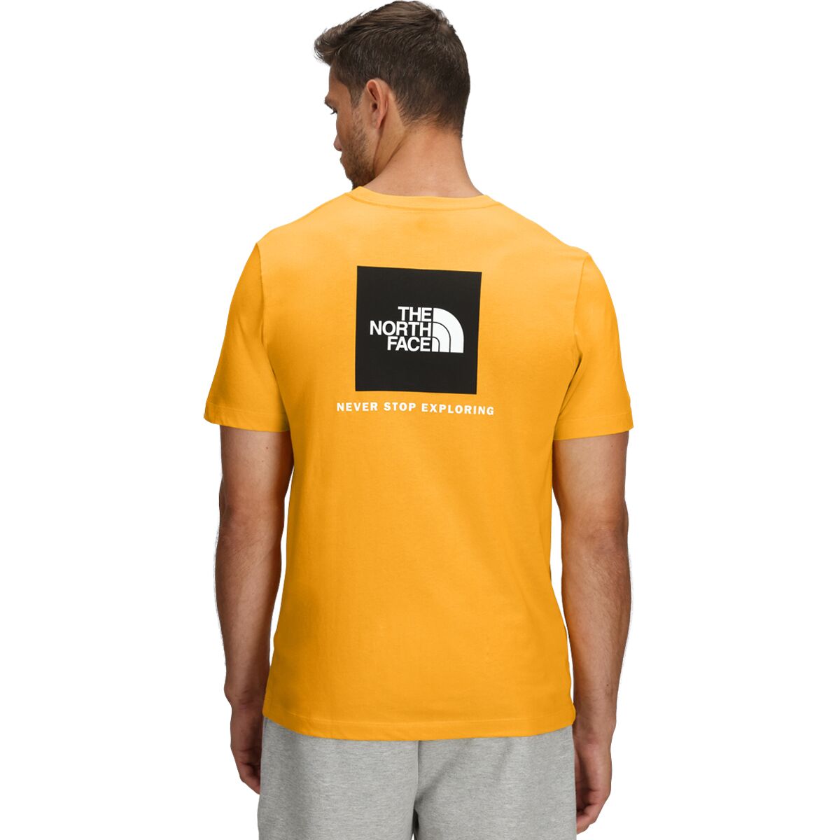 Image of The North Face Evolution Box NSE Short-Sleeve T-Shirt - Men's Summit Gold, S