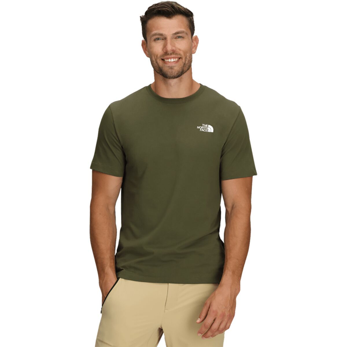 Image of The North Face Evolution Box NSE Short-Sleeve T-Shirt - Men's Woodland Green, S