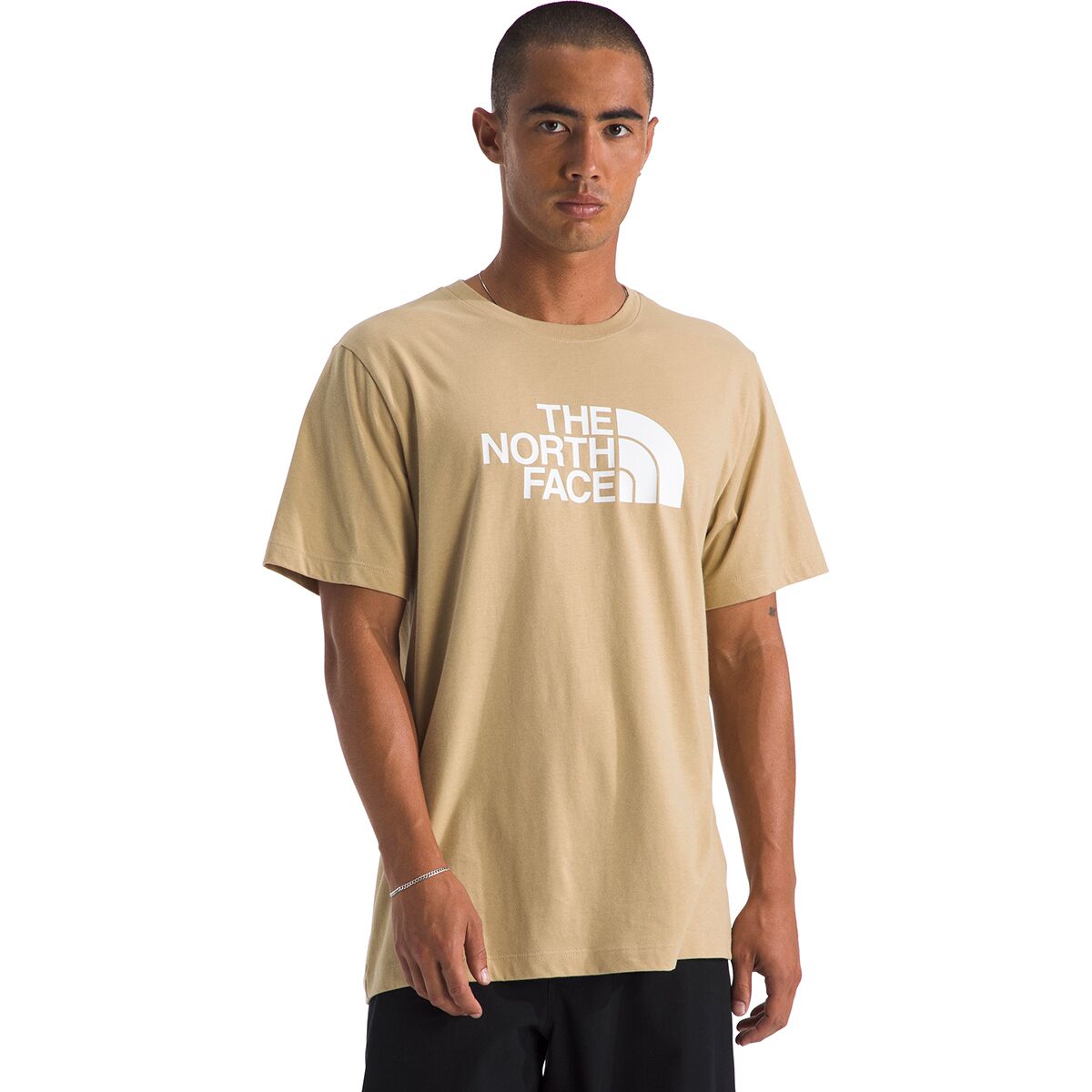 Image of The North Face Short-Sleeve Core Half Dome T-Shirt - Men's Khaki Stone, M