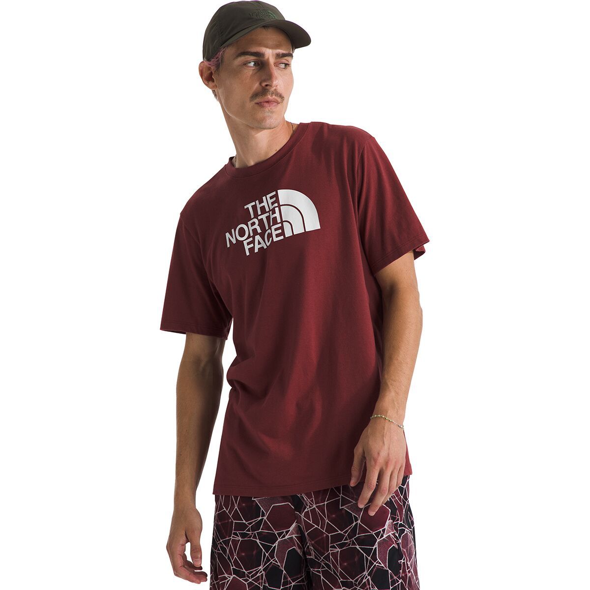 Image of The North Face Short-Sleeve Core Half Dome T-Shirt - Men's Sumac/TNF White, S