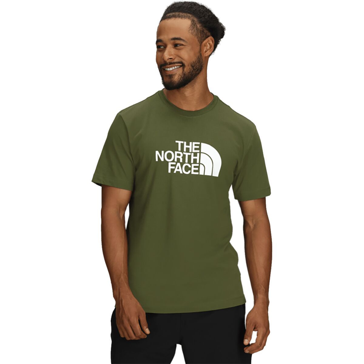 Image of The North Face Short-Sleeve Core Half Dome T-Shirt - Men's Woodland Green/TNF White, S