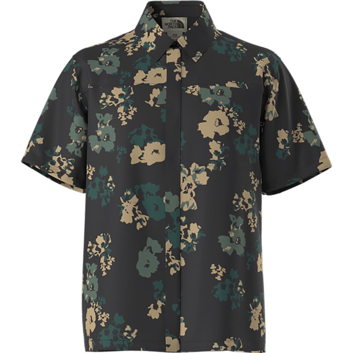 Image of The North Face Short-Sleeve Heritage BD Shirt - Men's Duck Green TNF Flowers Simple Print, M