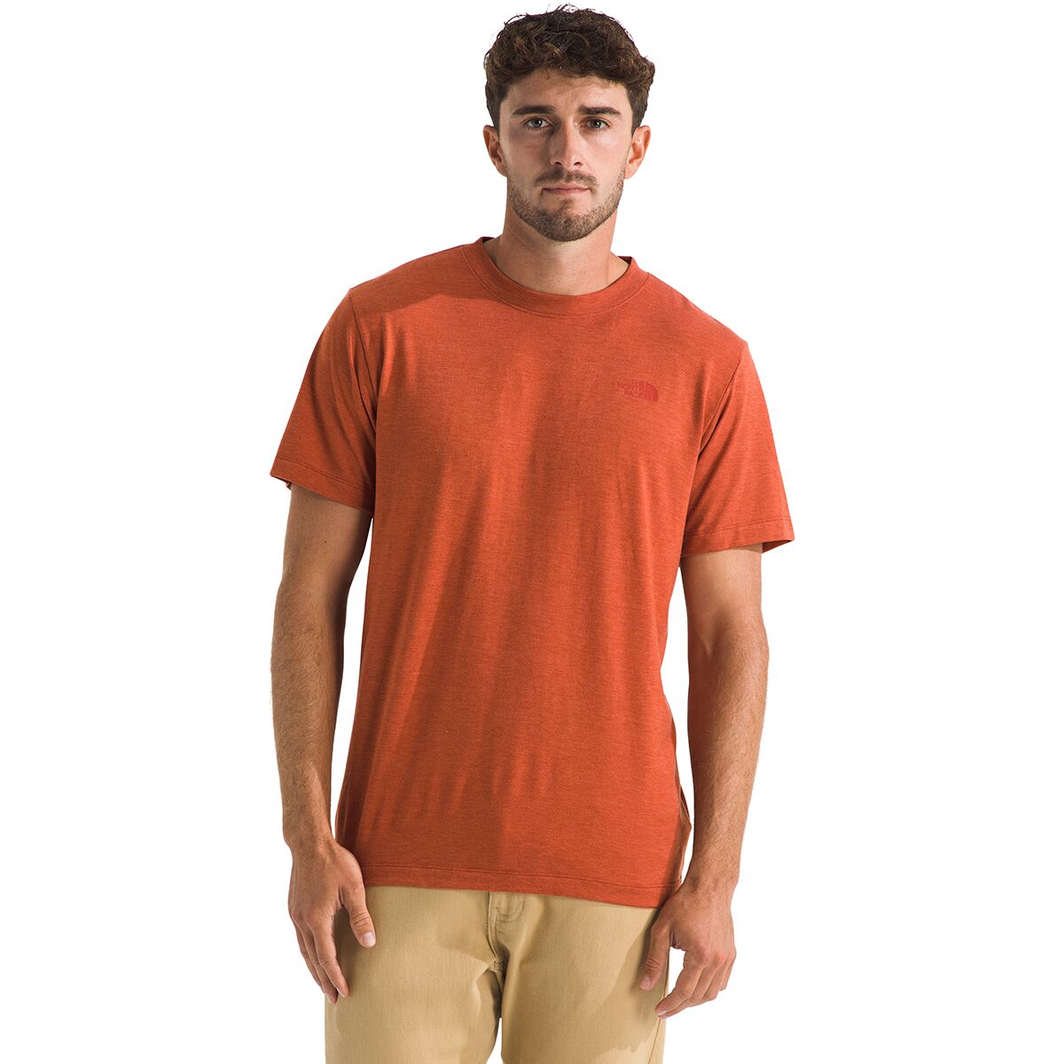 Image of The North Face Short-Sleeve Tri-Blend T-Shirt - Men's Iron Clay White Heather, XL