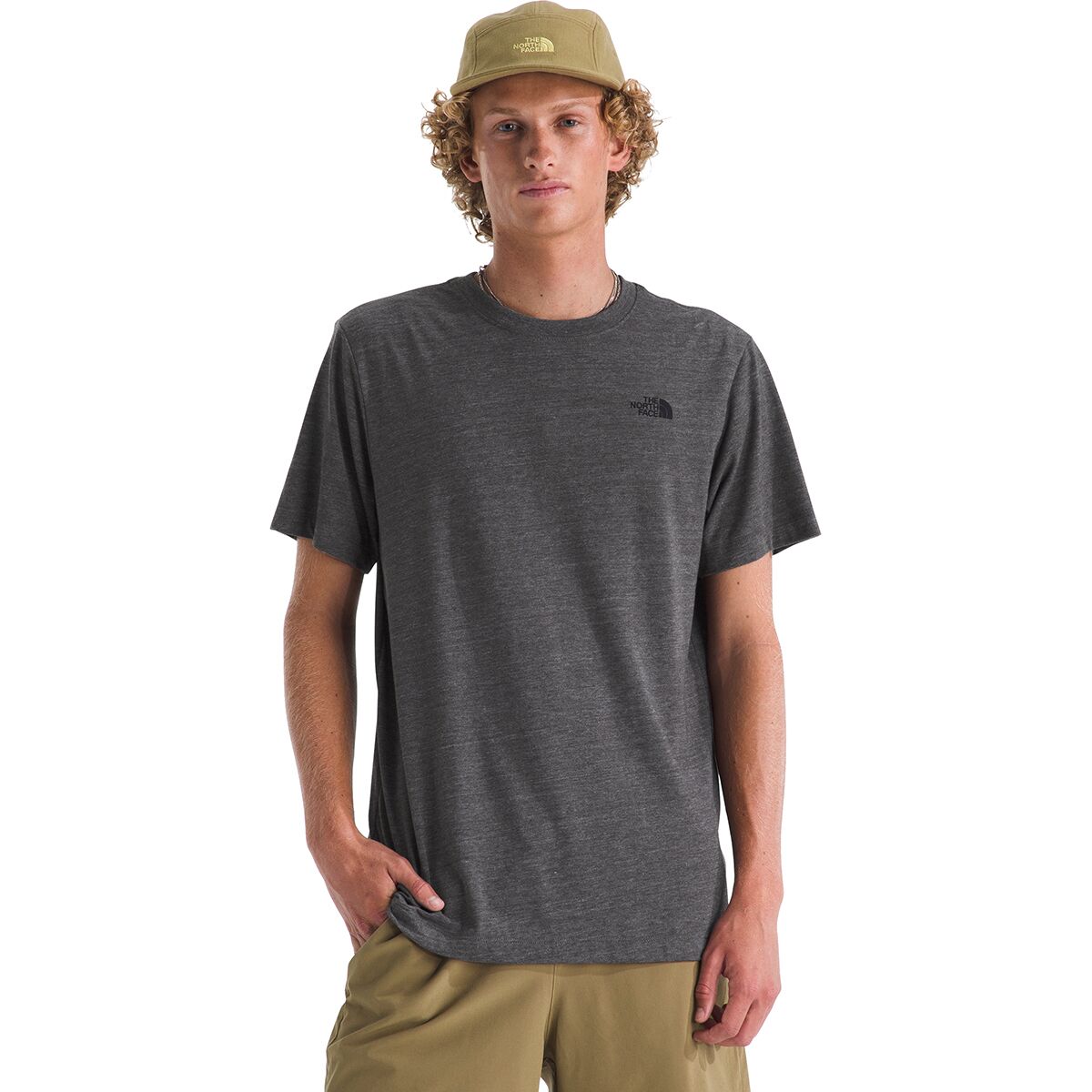Image of The North Face Short-Sleeve Tri-Blend T-Shirt - Men's TNF Black White Heather, L