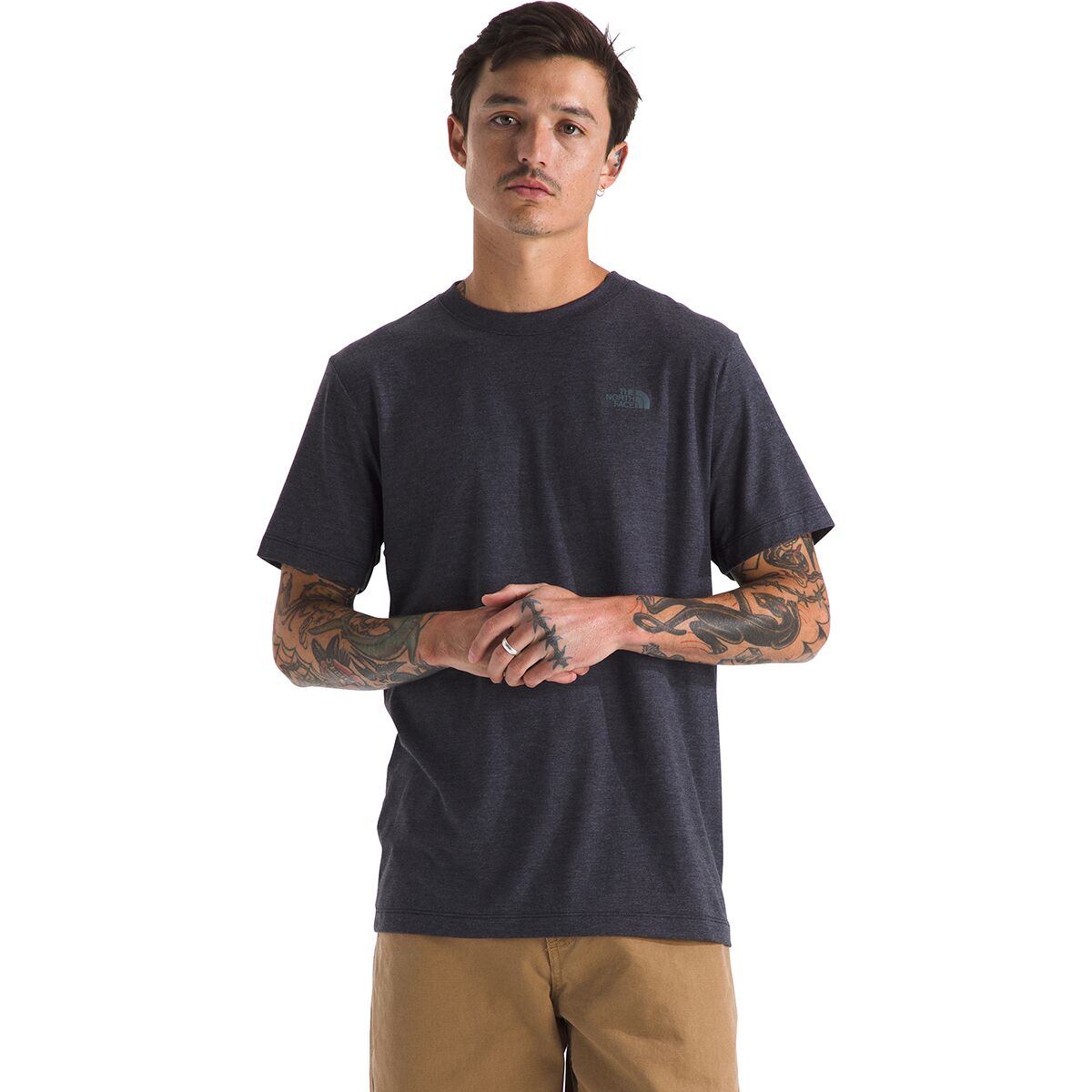 Image of The North Face Short-Sleeve Tri-Blend T-Shirt - Men's TNF Black Heather, S