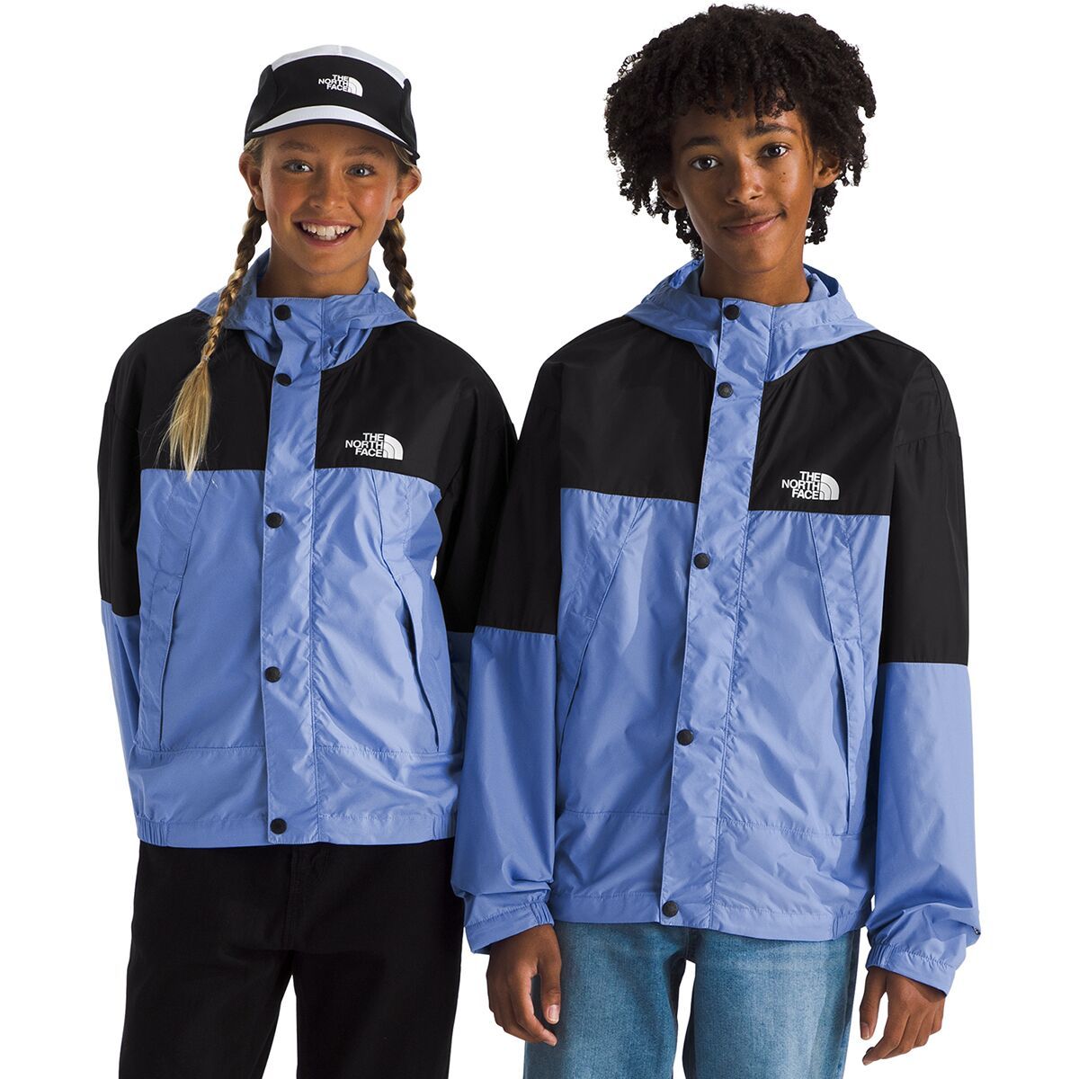 Image of The North Face Mountain Wind Jacket - Kids' Virtual Blue, M