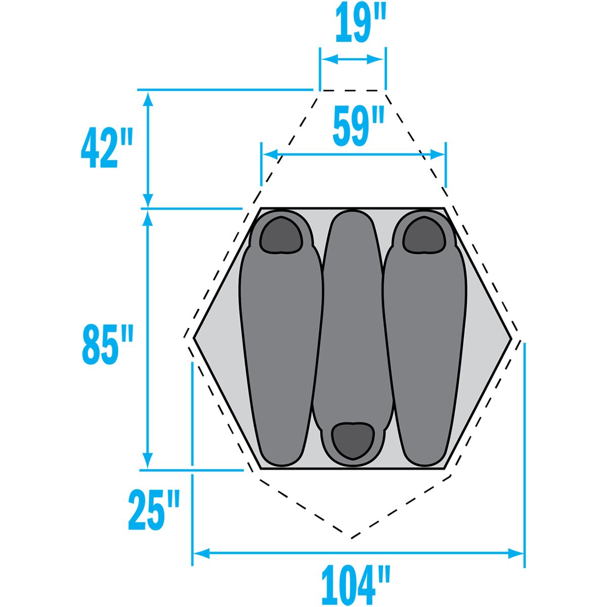The North Face VE 25 Tent: 3-Person 4-Season - Hike & Camp