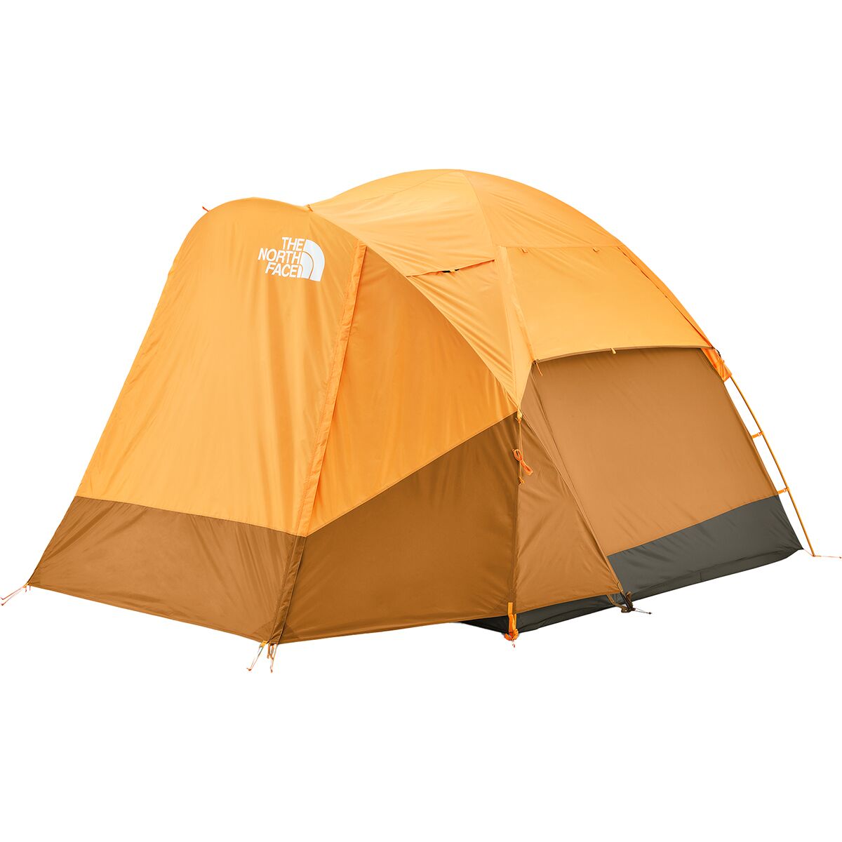 The North Face Wawona 4 Tent: 4-Person 3-Season Light Exuberance Orange/Timber Tan