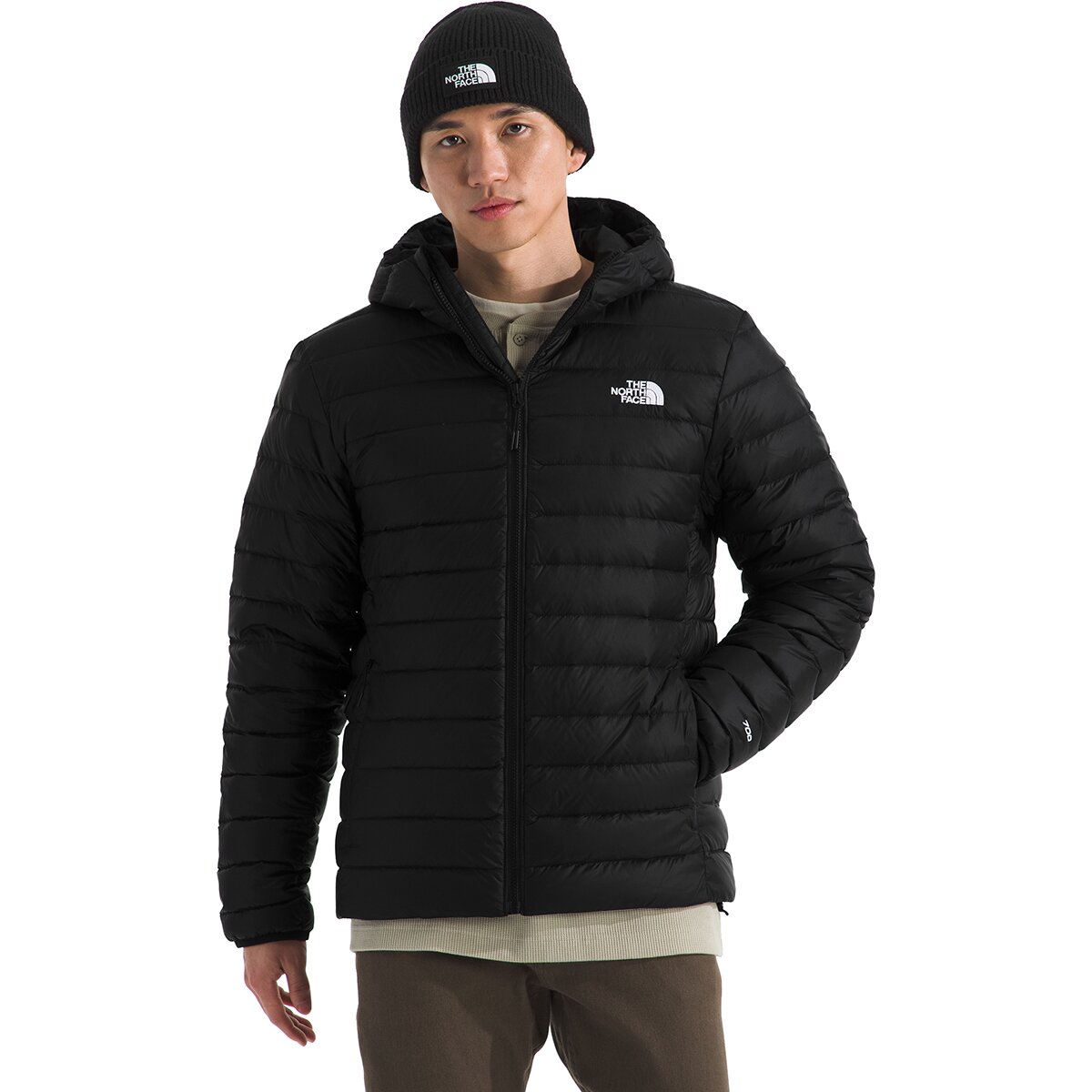 Image of The North Face Classic Down Hooded Jacket - Men's TNF Black, XL