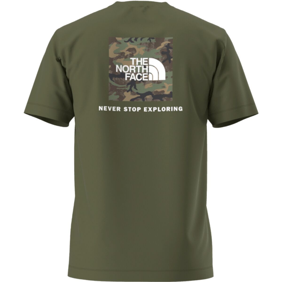 Image of The North Face Evolution Box Camo Fill Short-Sleeve Graphic T-Shirt - Men's Woodland Green, L